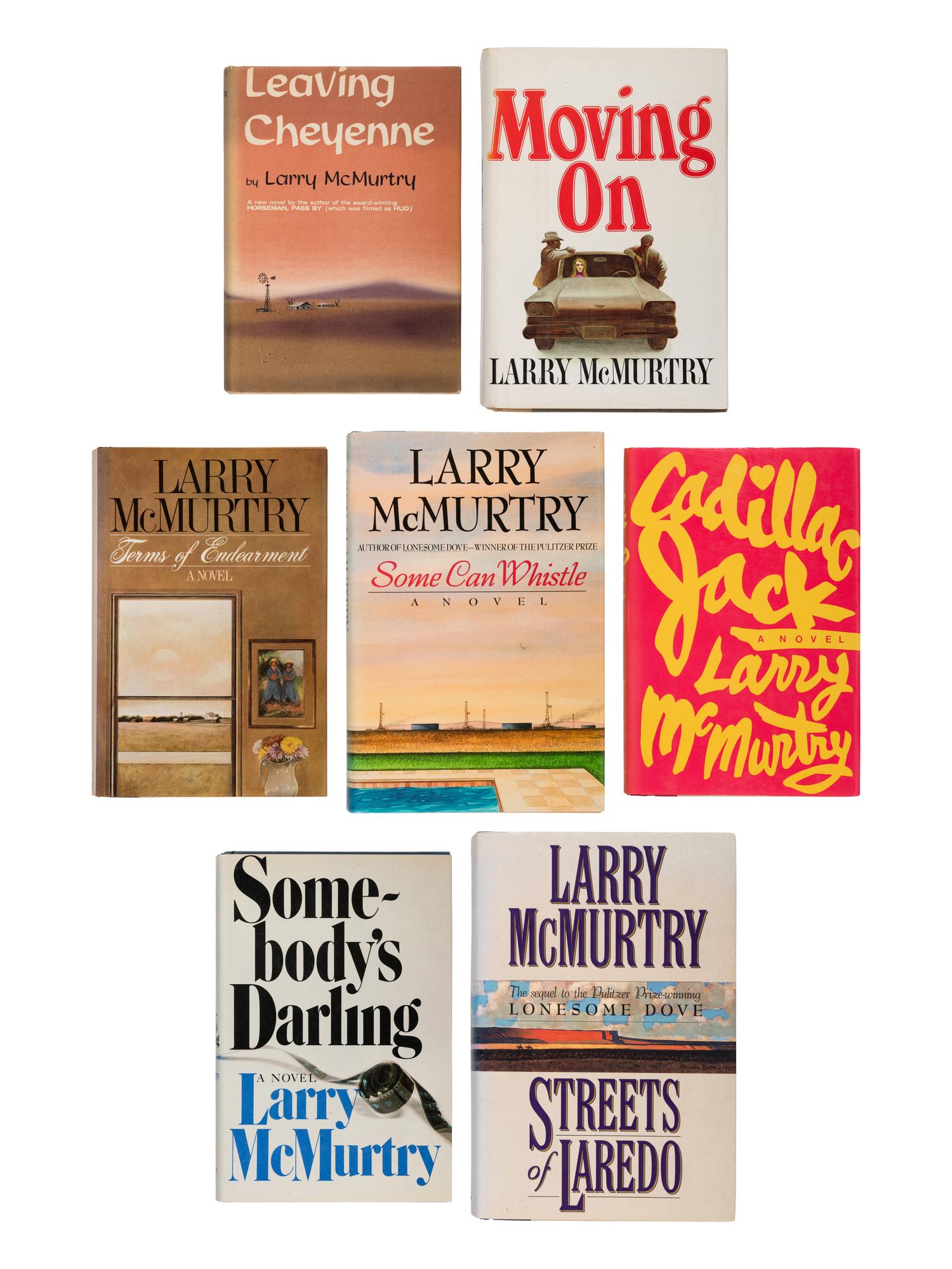 McMURTRY, Larry (1936–2021). A group of 7 FIRST EDITIONS, SOME SIGNED, comprising: