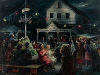 Marion Greenwood (American, 1909-1970) — Carnival at Kripplebush, New York , c. 1943