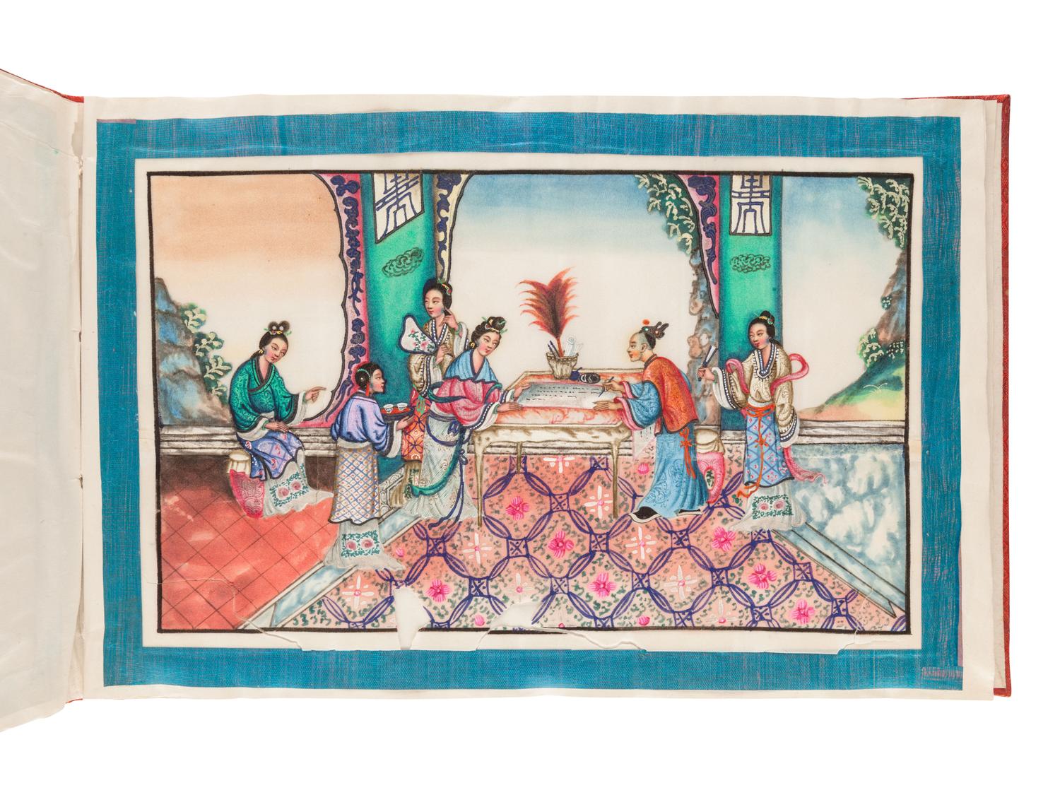10 Chinese Export Pith Paintings