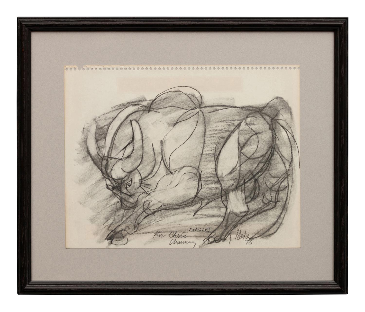 Group of Two Bull Drawings