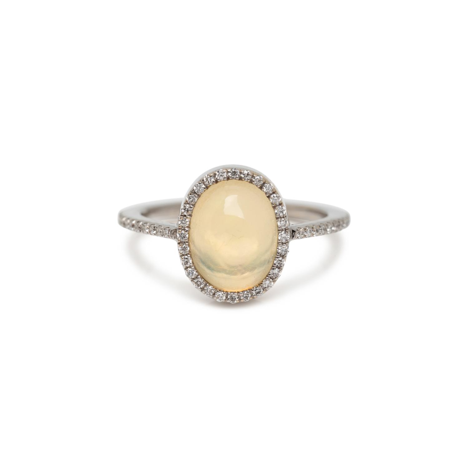 OPAL AND DIAMOND RING