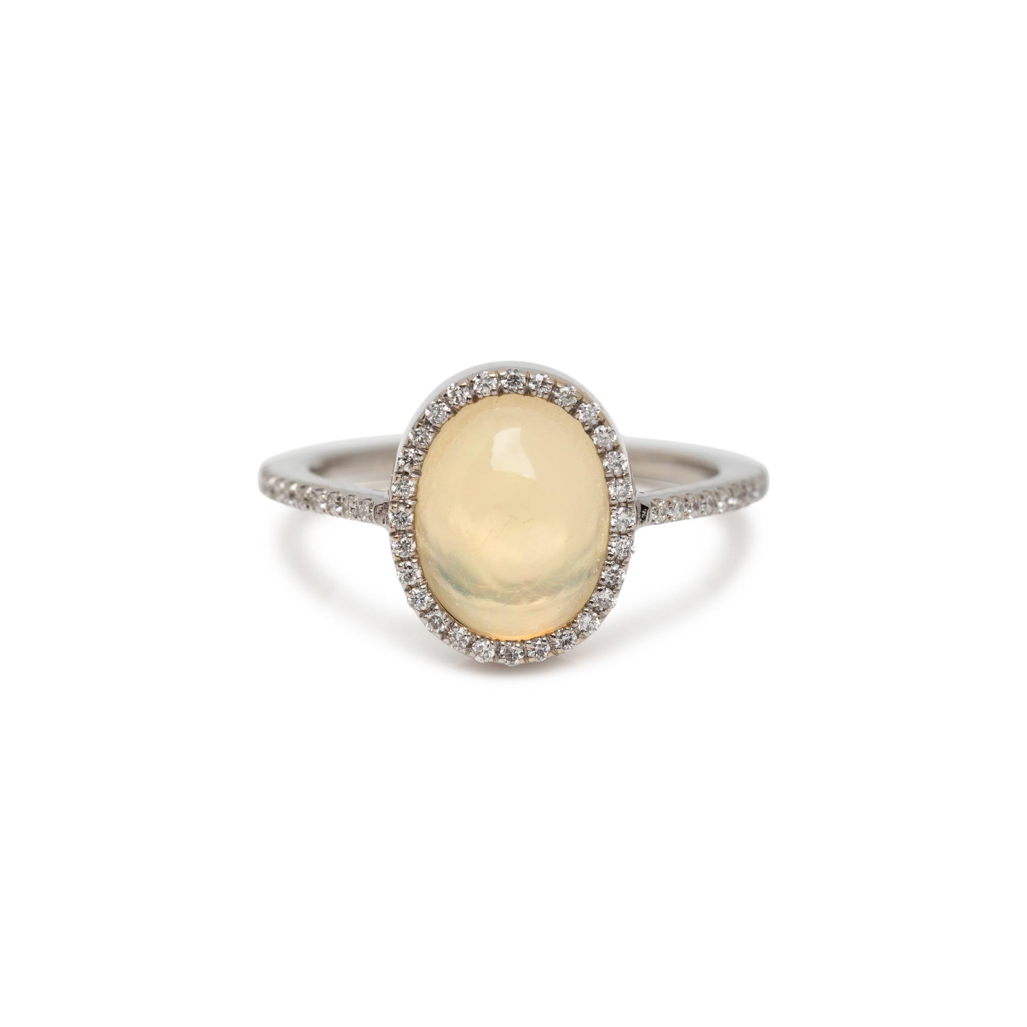 OPAL AND DIAMOND RING