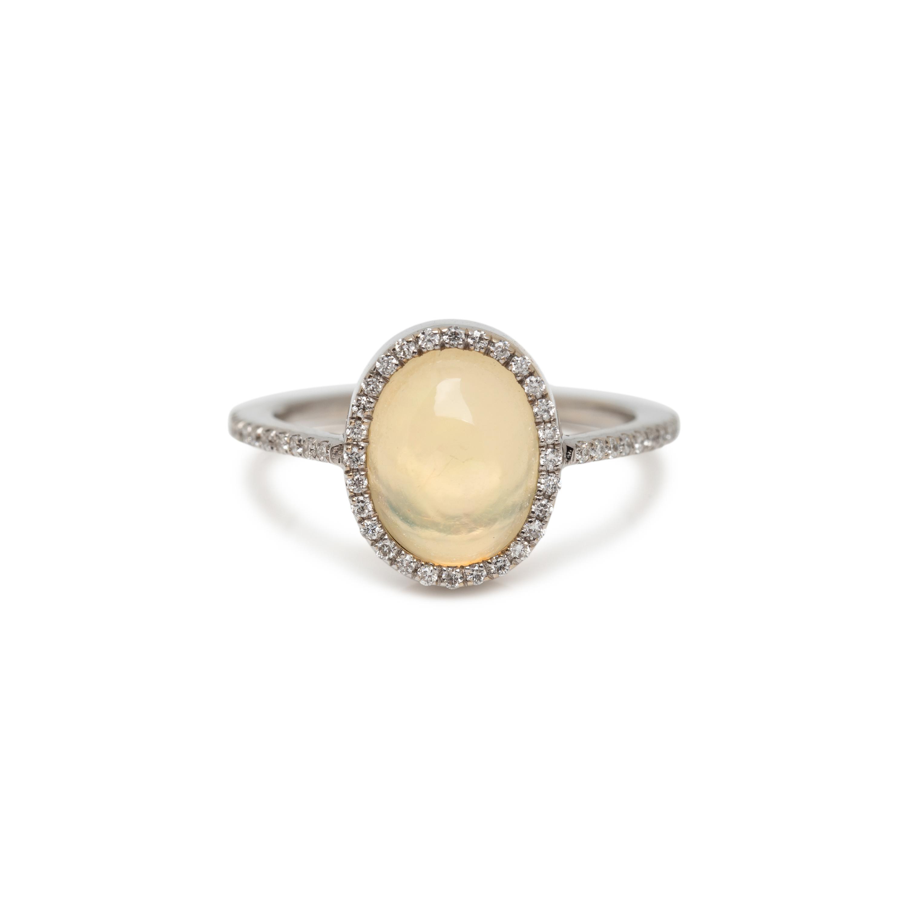 OPAL AND DIAMOND RING