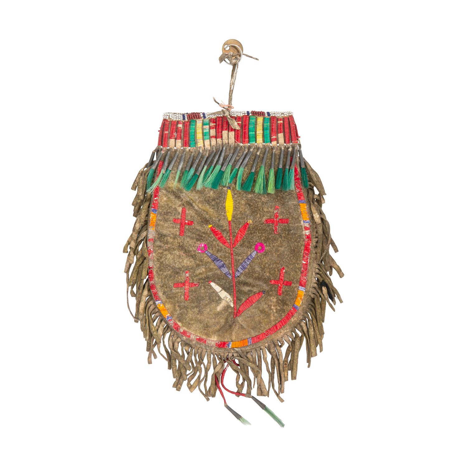 Sioux Quilled Hide Pouch