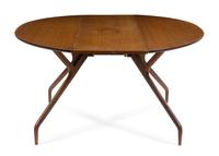 A Drop Leaf Table, Greta Magnusson Grossman for Glenn of California Height 28 1/2 x width 60 x depth 18 inches (closed).