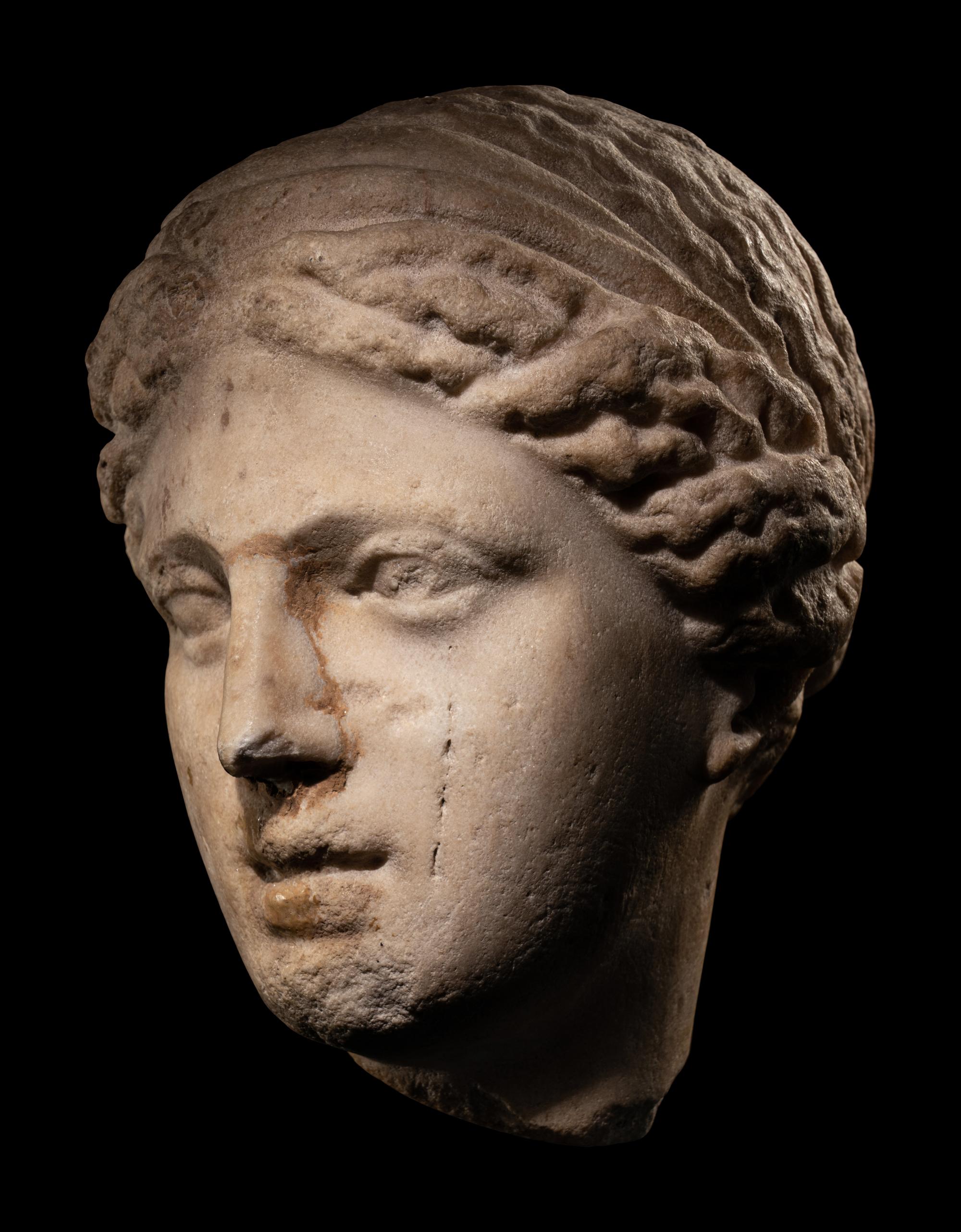 A Hellenistic Marble Head of a Woman