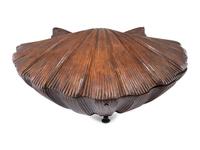 A Carved Walnut Shell Box