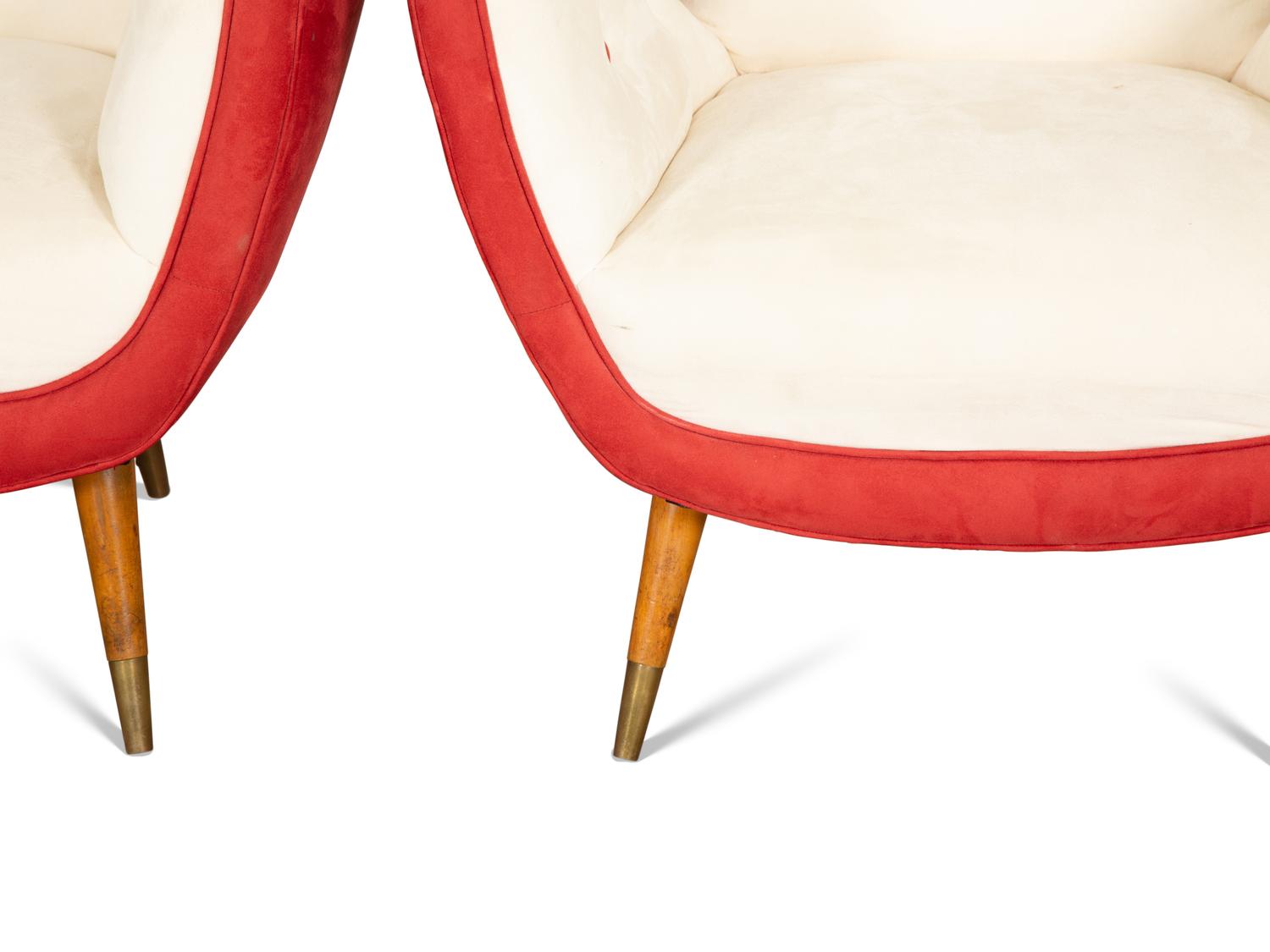 A Pair of Paolo Buffa (1903-1970) Modernist Italian Wing Chairs