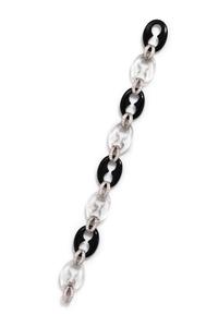 ROCK CRYSTAL, ONYX AND DIAMOND BRACELET