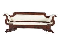 A Late Classical Carved Mahogany Sofa