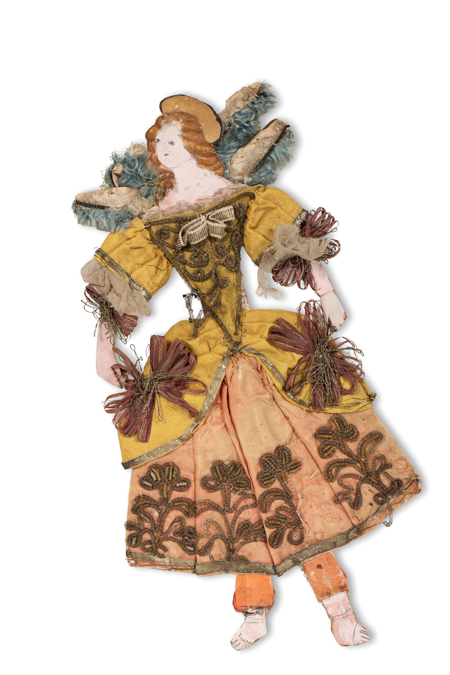 Two Italian Painted and Dressed Paper Pantins