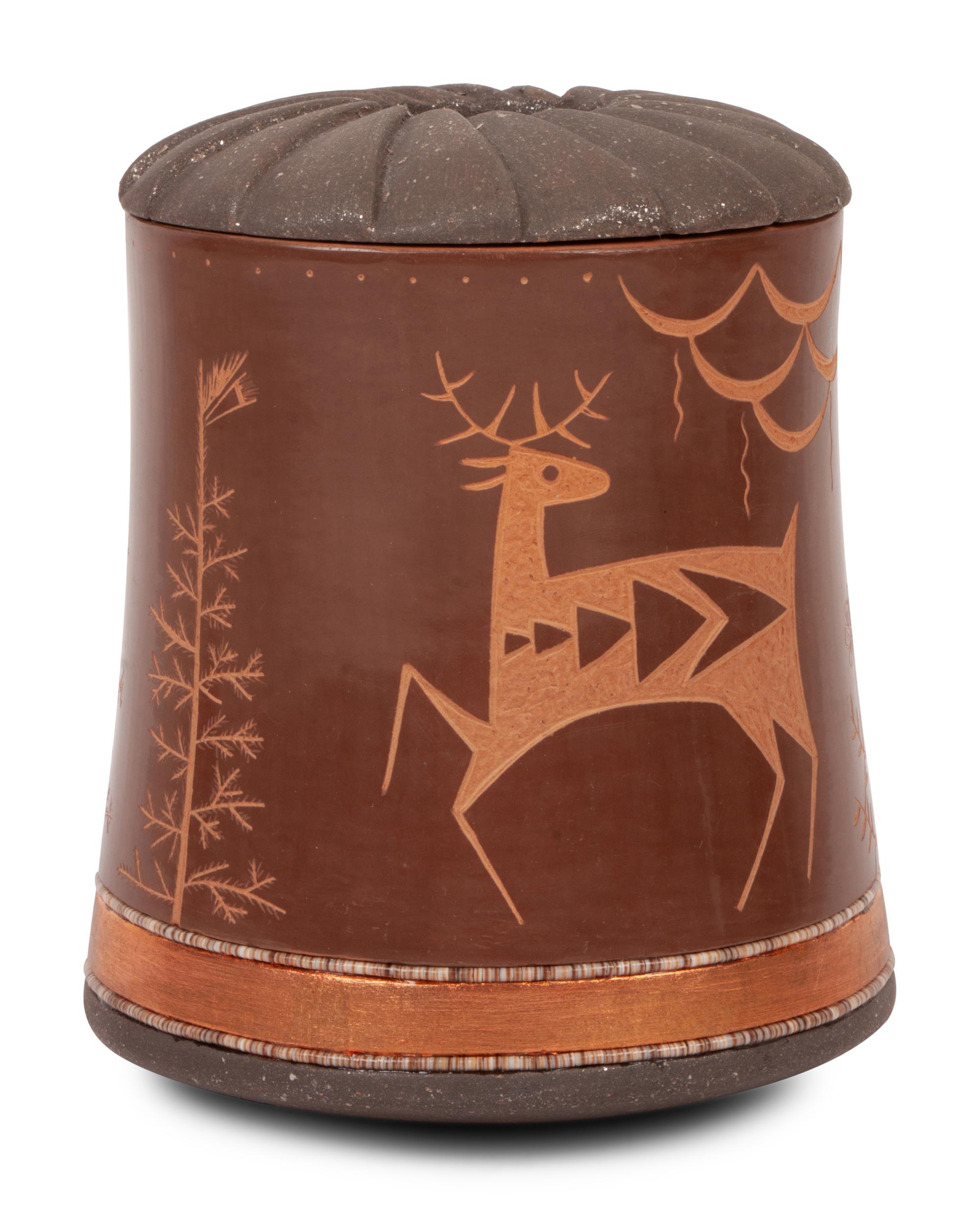 Polychrome Lidded Jar