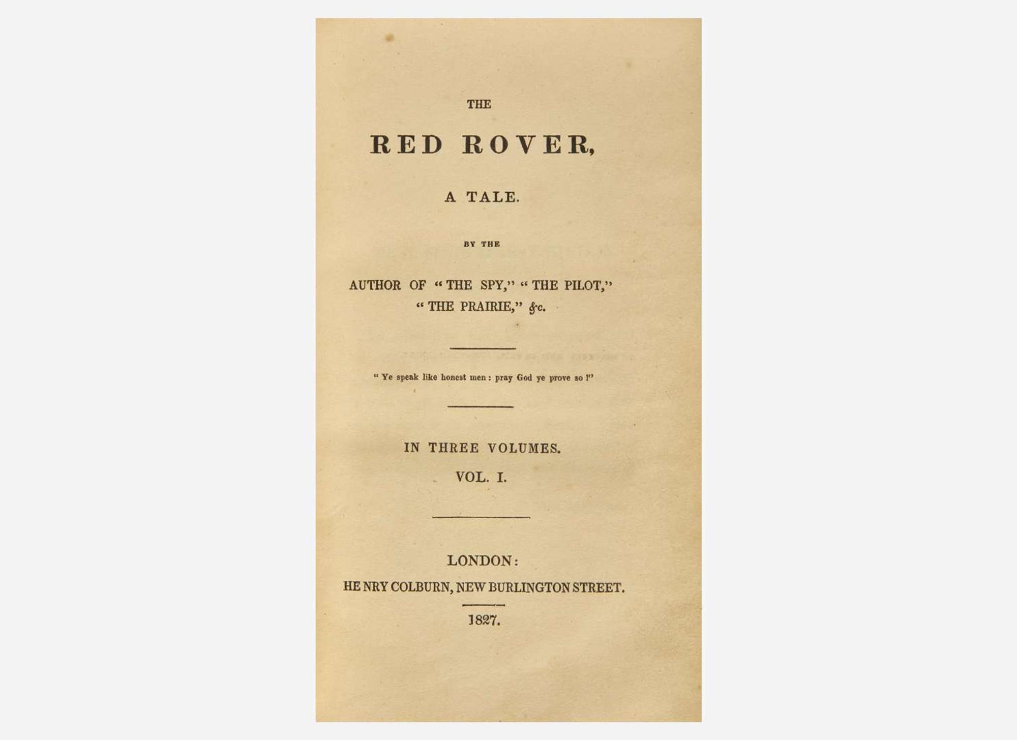 [Literature] Cooper, James Fenimore: The Red Rover, A Tale