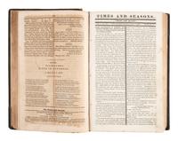 [MORMONISM]. The Times and Seasons, Containing a Compendium of Intelligence Pertaining to the Upbuilding of the Kingdom of God..... Vol. V & VI. Nauvoo, IL: John Taylor, 1844-1846.