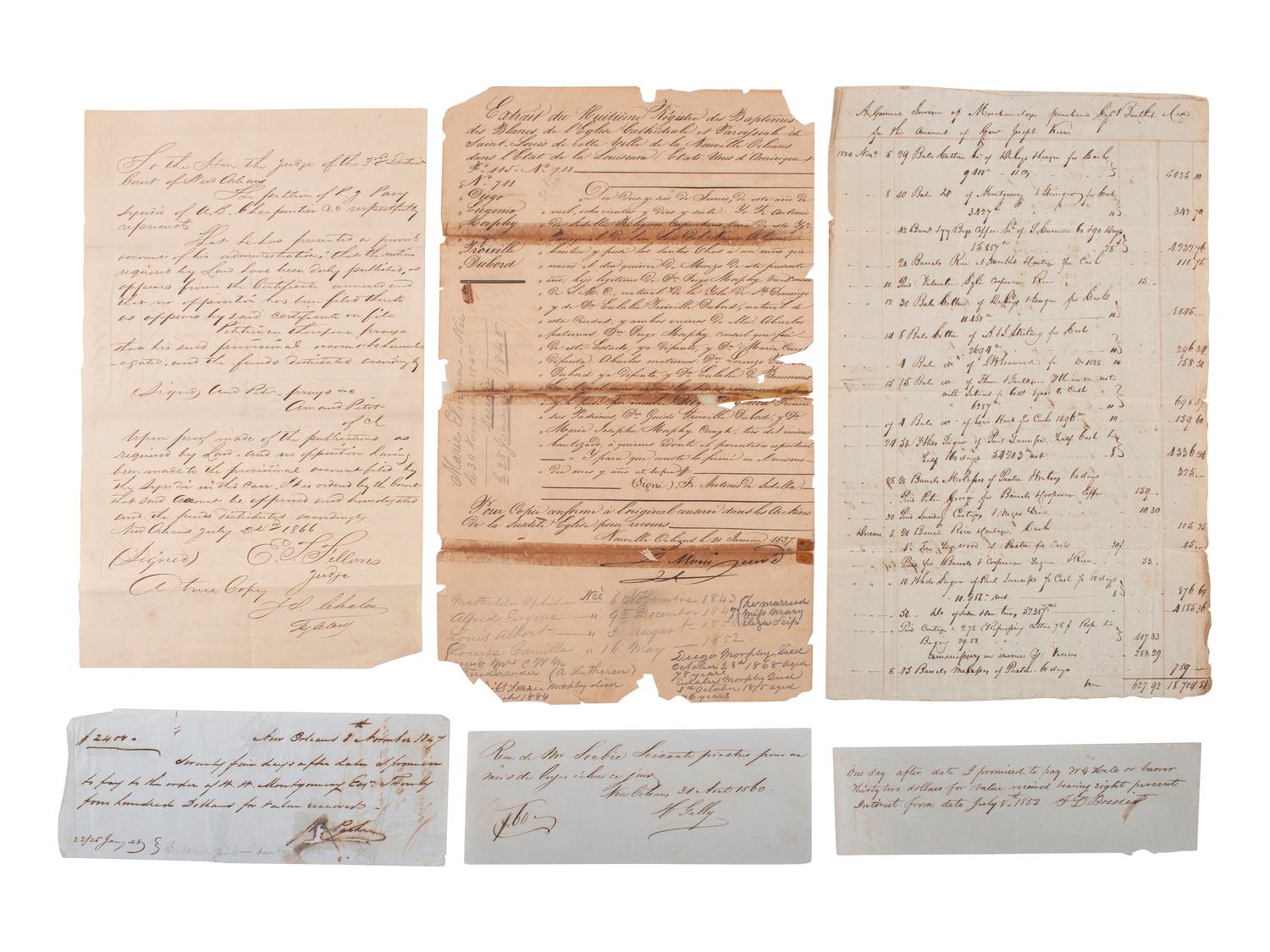 [LOUISIANA]. Ephemera related to New Orleans and the state of Louisiana, including: