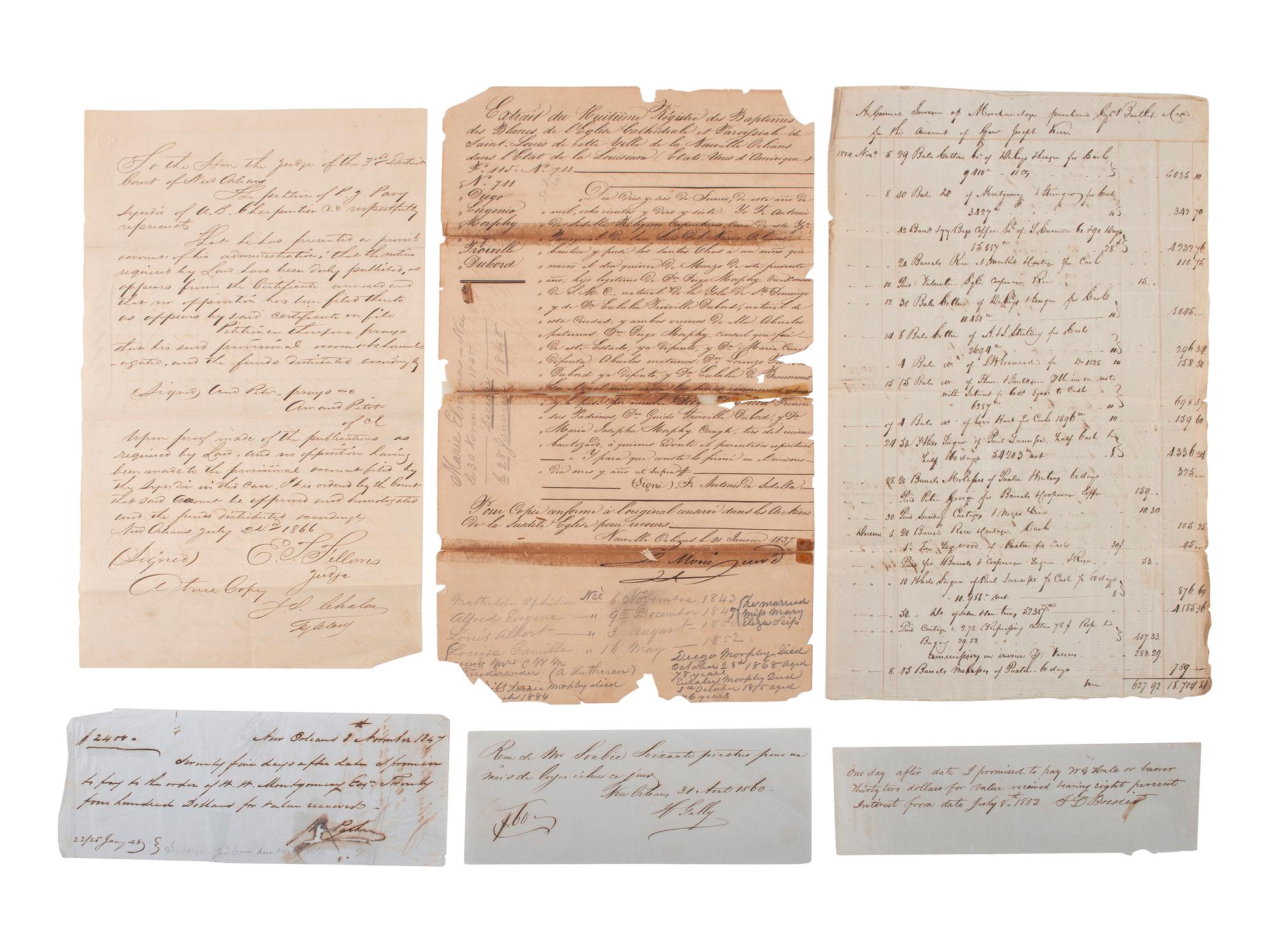 [LOUISIANA]. Ephemera related to New Orleans and the state of Louisiana, including:
