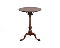 A Queen Anne Cherry Tilt-Top Candlestand