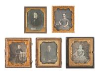 [EARLY PHOTOGRAPHY]. 21 sixth plate daguerreotypes of children.