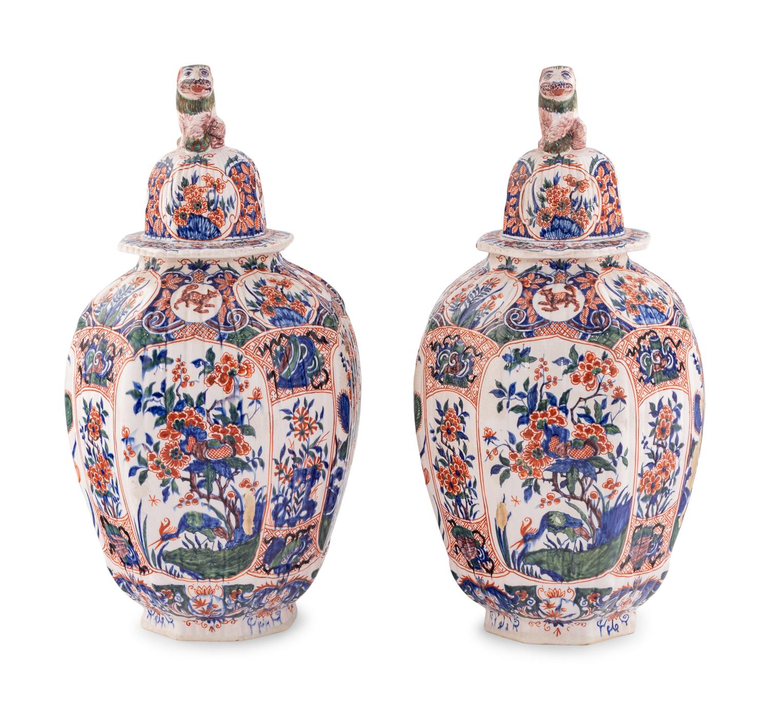A Pair of Delft Earthenware Jars