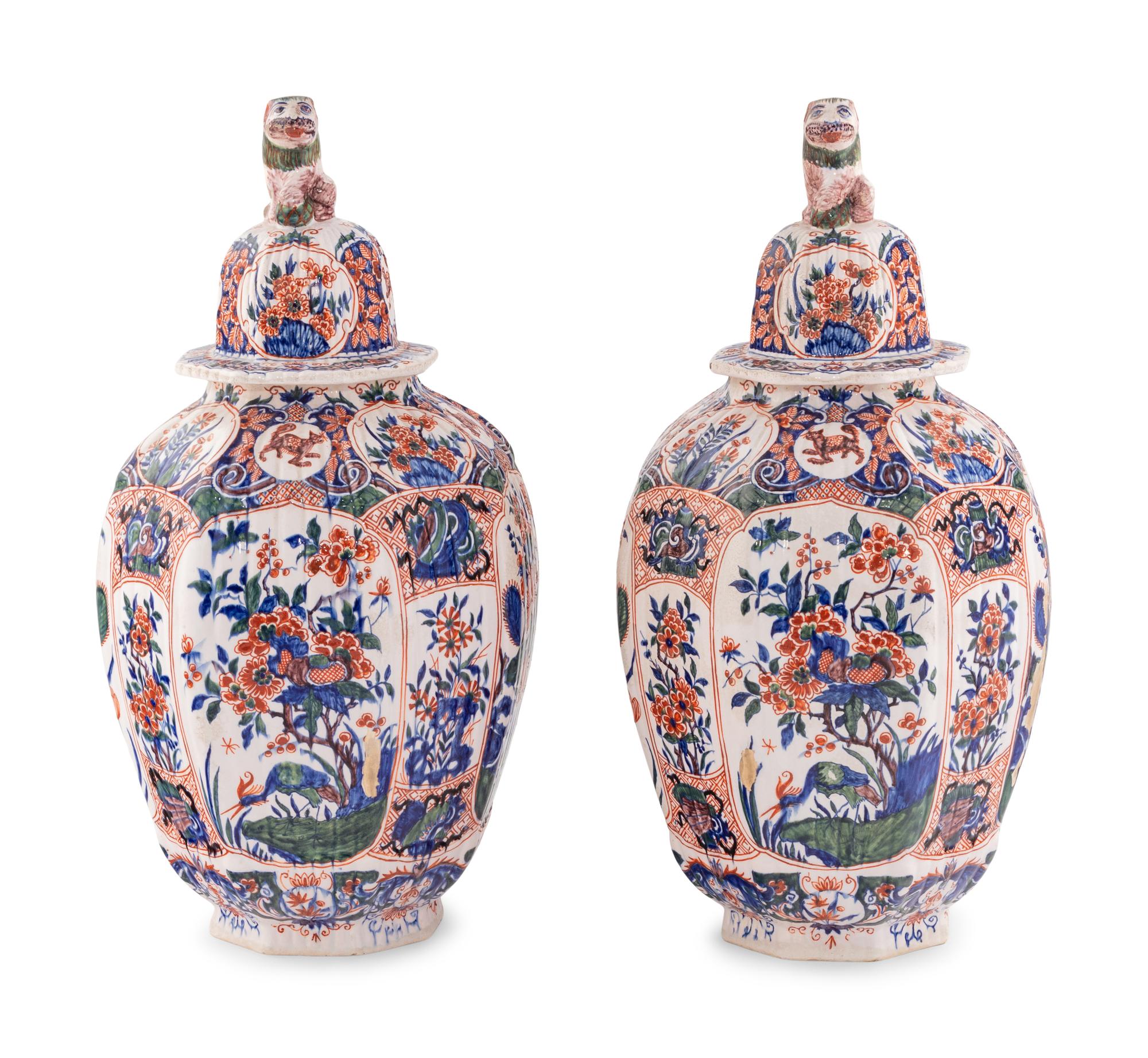 A Pair of Delft Earthenware Jars