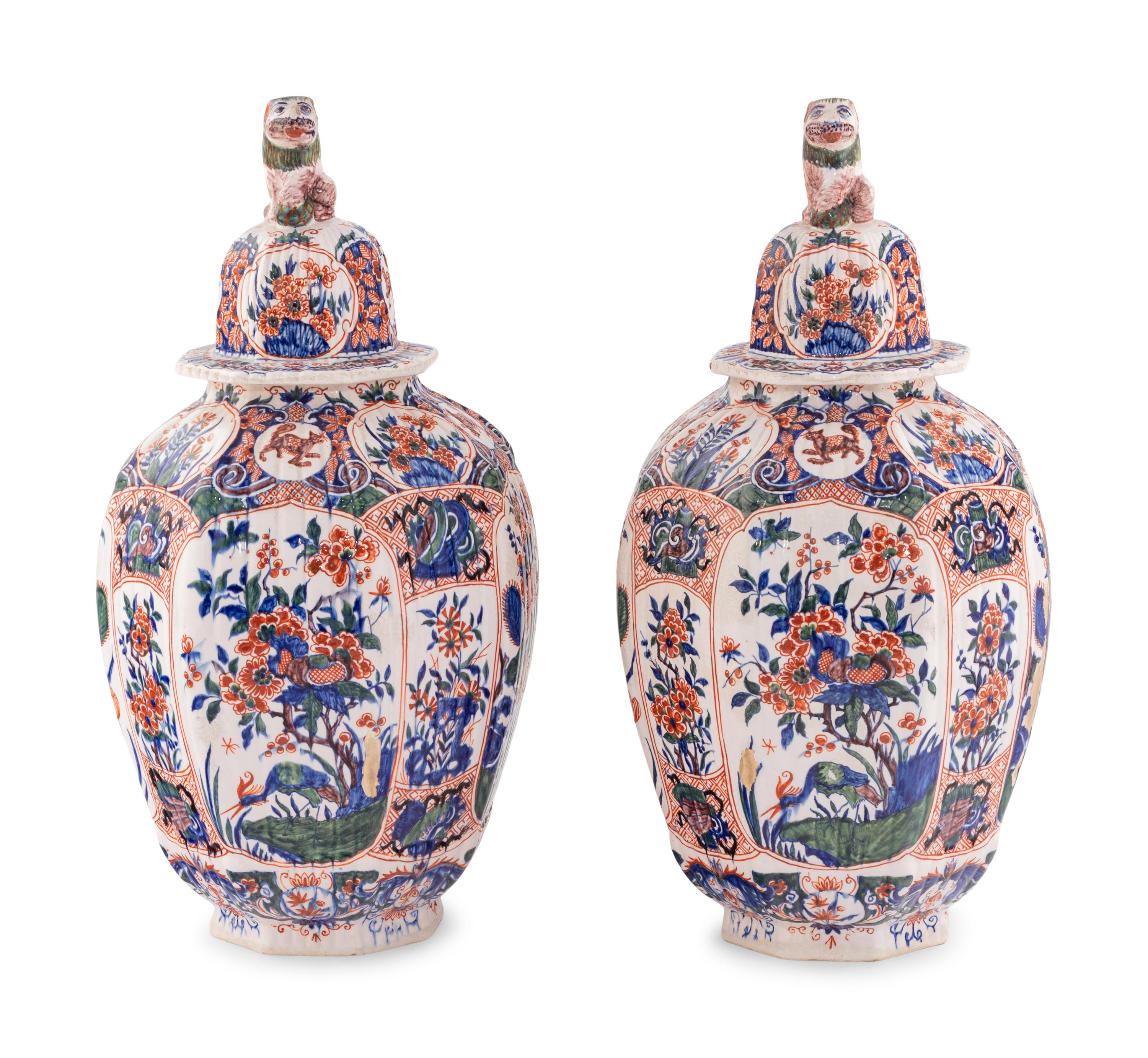 A Pair of Delft Earthenware Jars