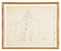 Two Girls with Dog and Horse