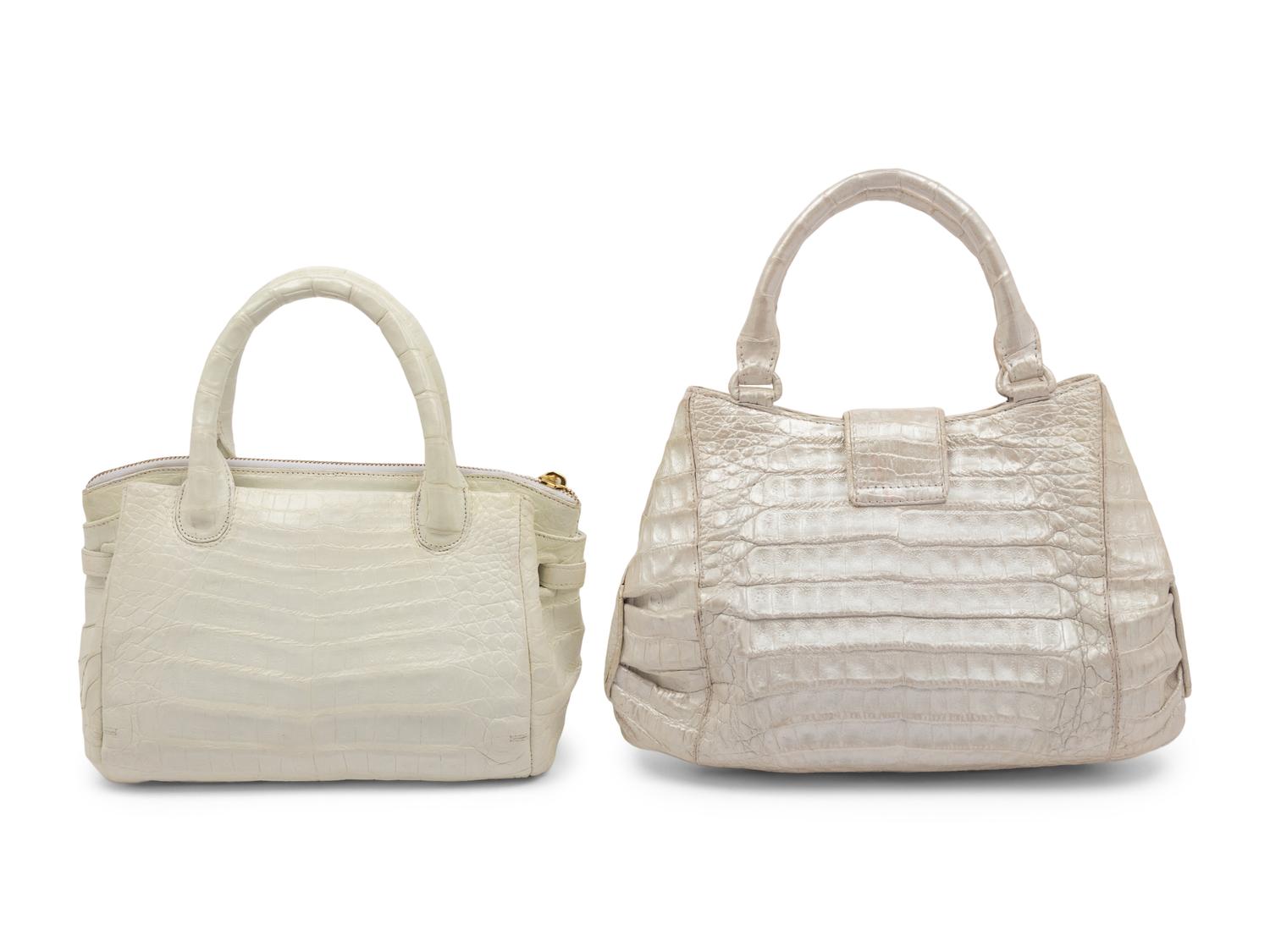 Two Nancy Gonzalez Crocodile Handbags