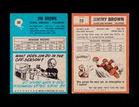 A Group of 1960s Jim Brown Football Cards