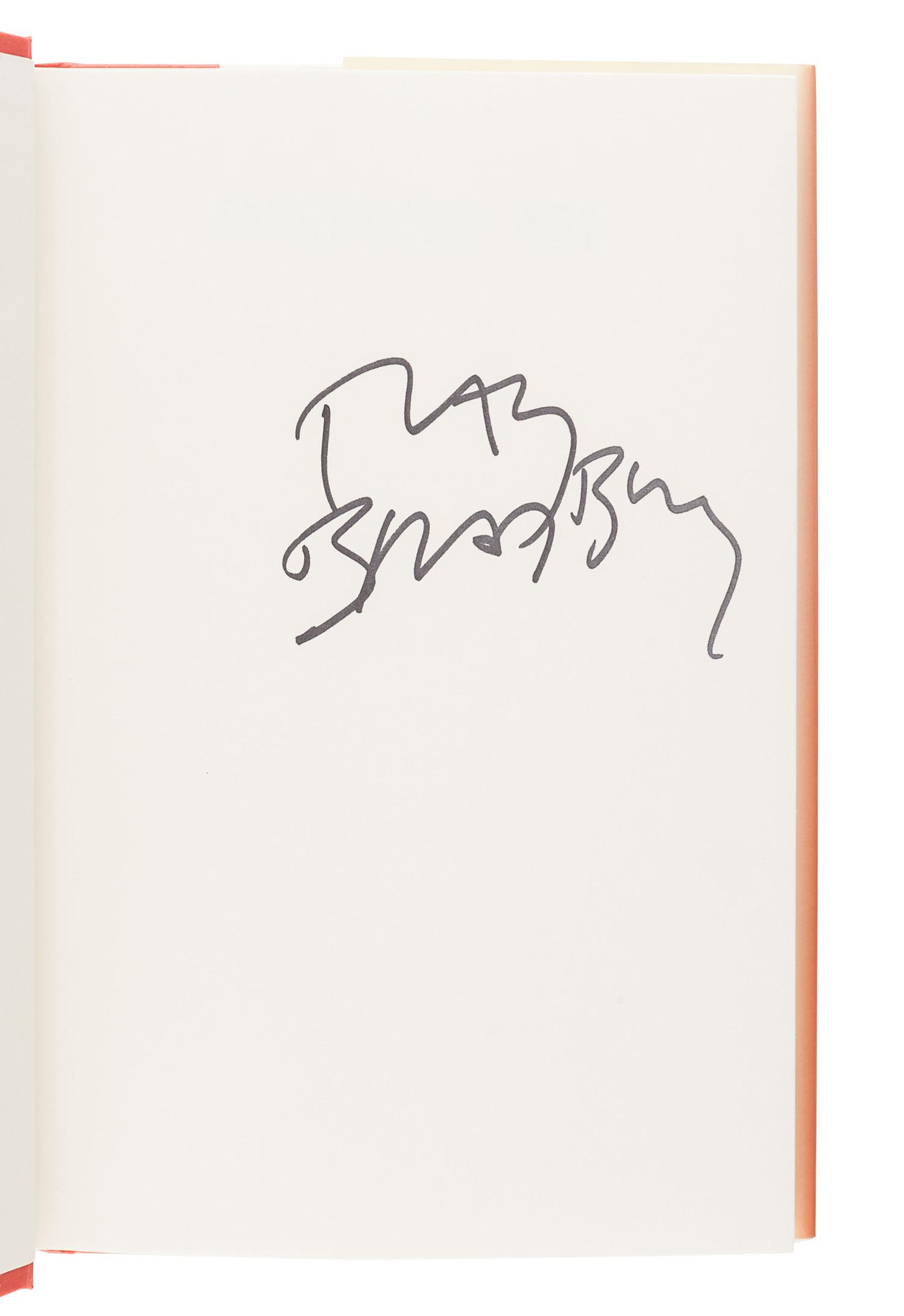 [BRADBURY, Ray (1920-2012)]. A group of 5 works SIGNED OR INSCRIBED by Bradbury, comprising: