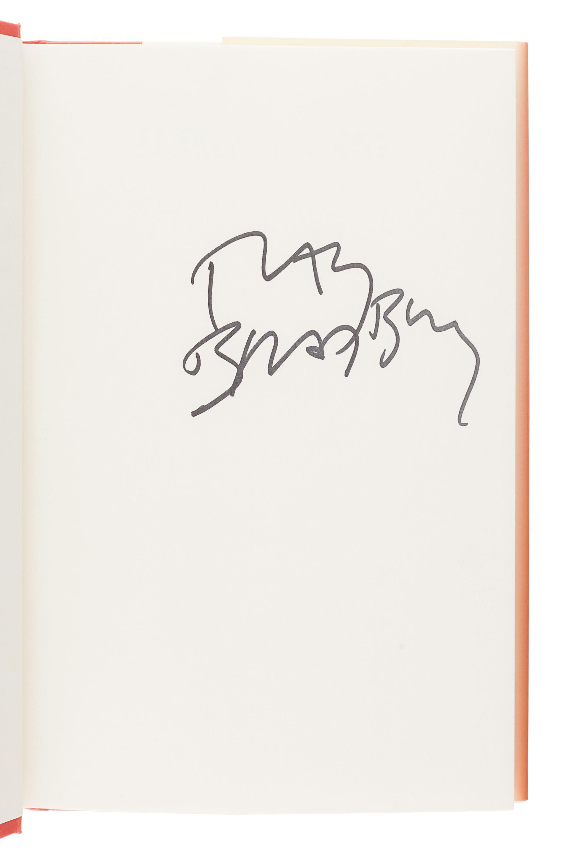 [BRADBURY, Ray (1920-2012)]. A group of 5 works SIGNED OR INSCRIBED by Bradbury, comprising: