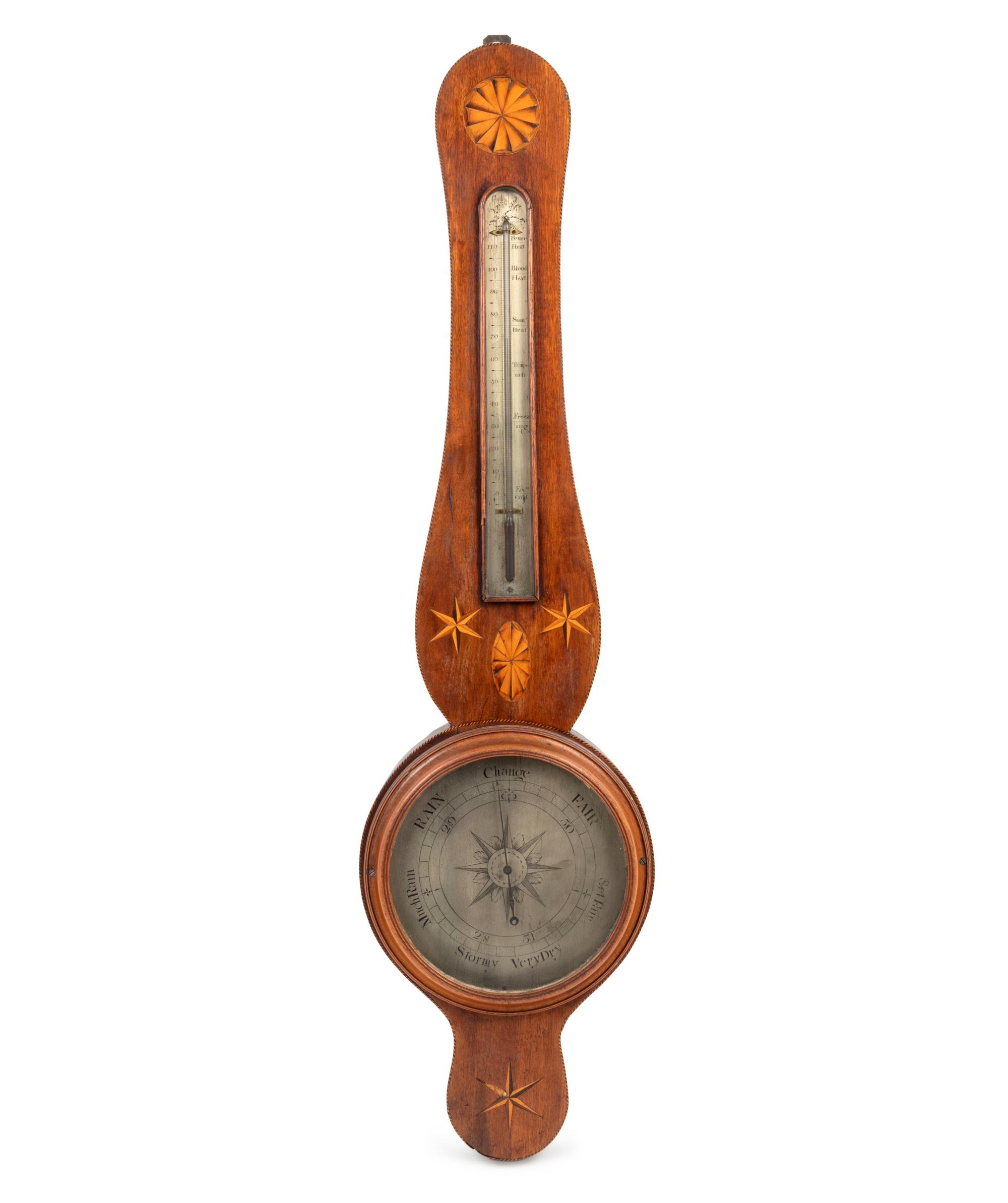 A George III Mahogany Wheel Barometer