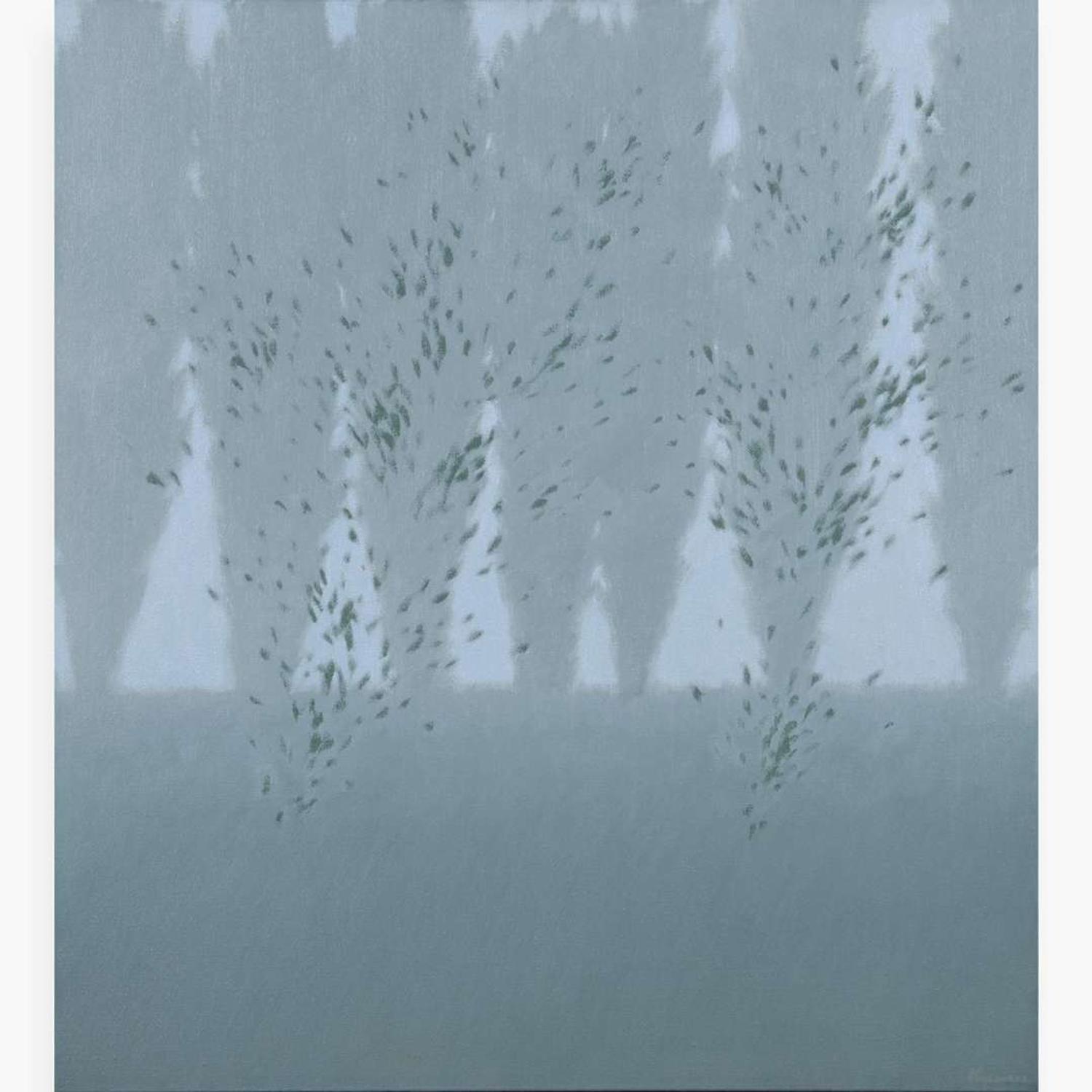 Robert Kipniss (American, b.1931) Landscape w/ green leaves