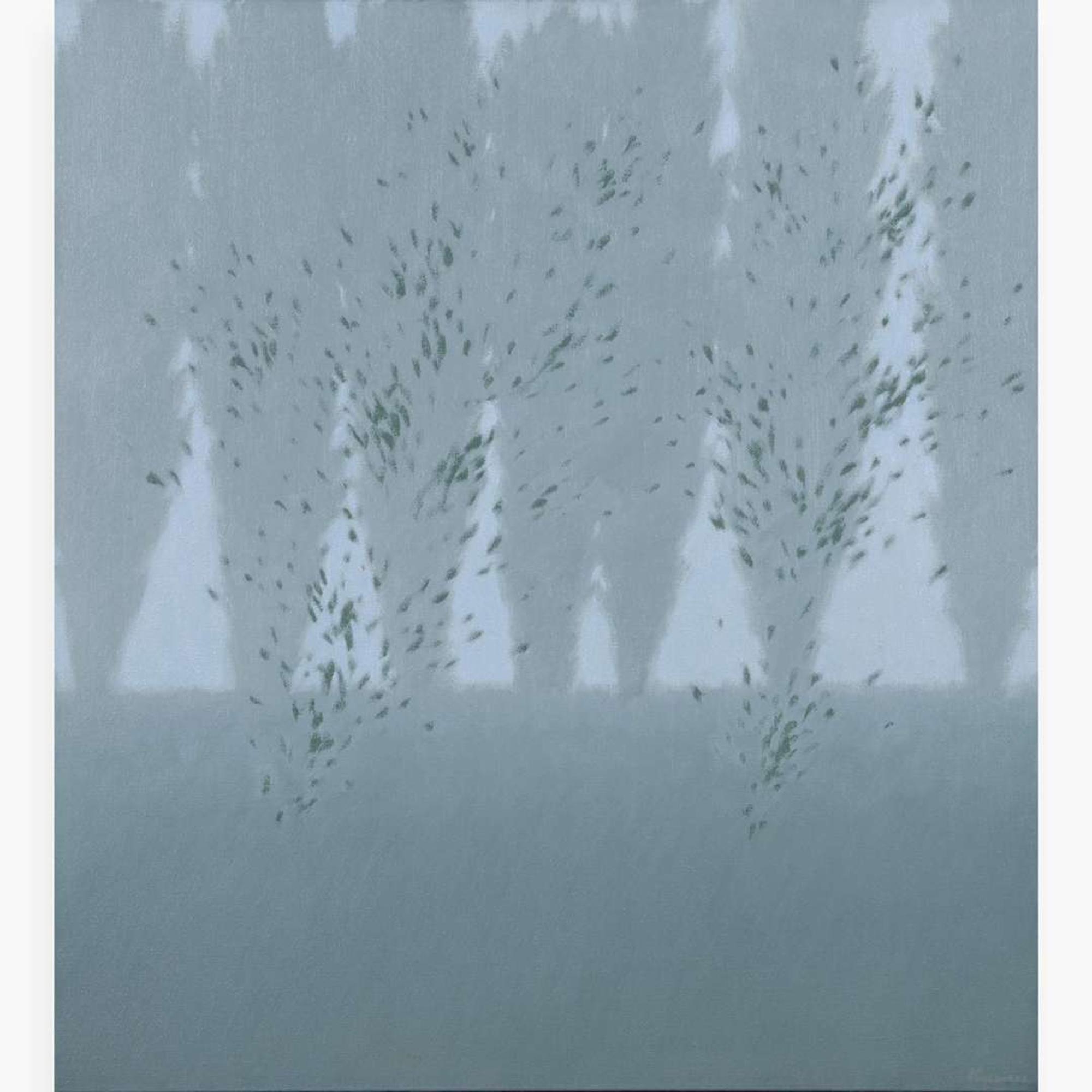 Robert Kipniss (American, b.1931) Landscape w/ green leaves