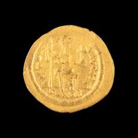 [ANCIENT] BYZANTIUM. Justinian I. Gold Solidus (524-565 CE)
