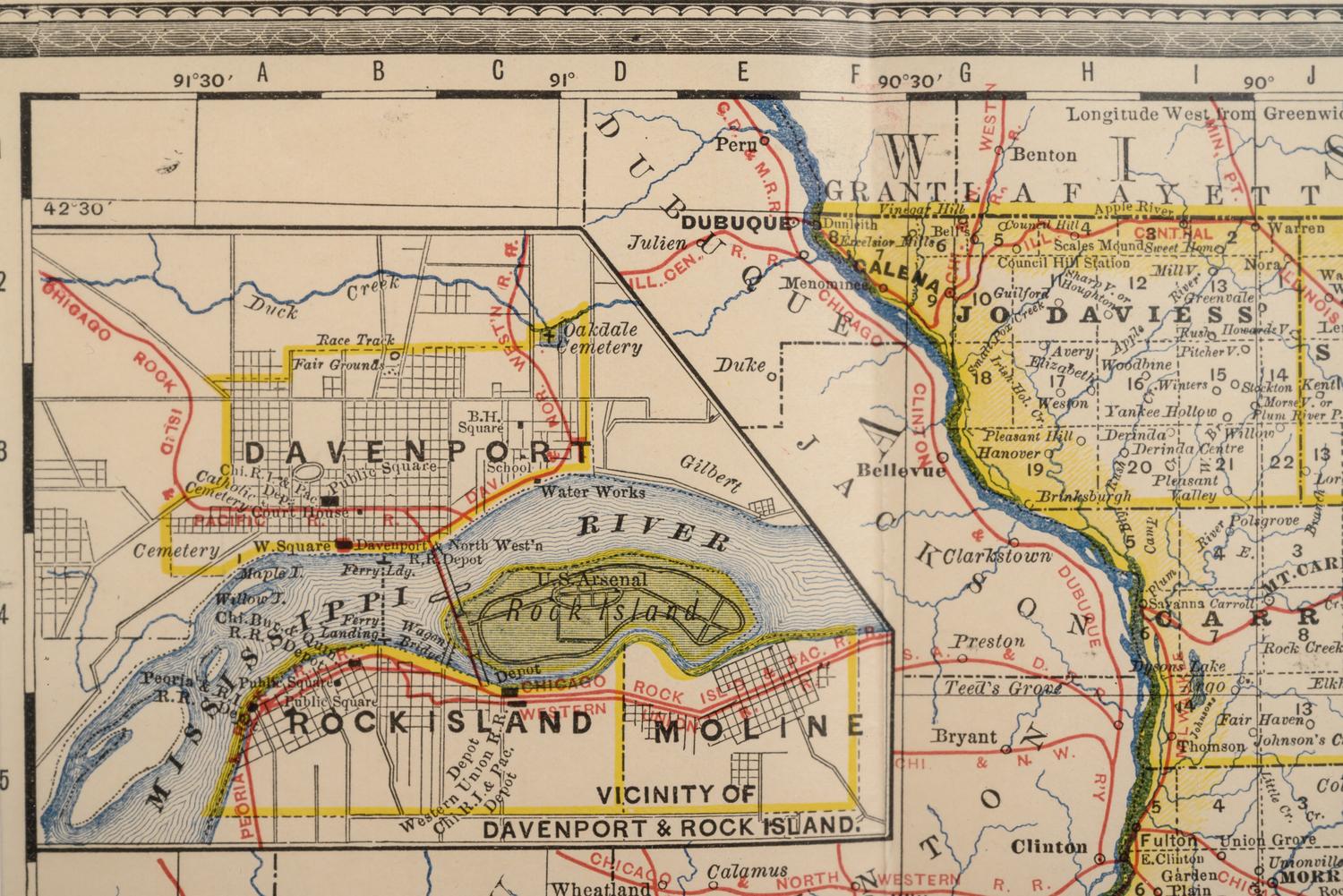 A Group of 11 19th and 20th century maps, comprising: