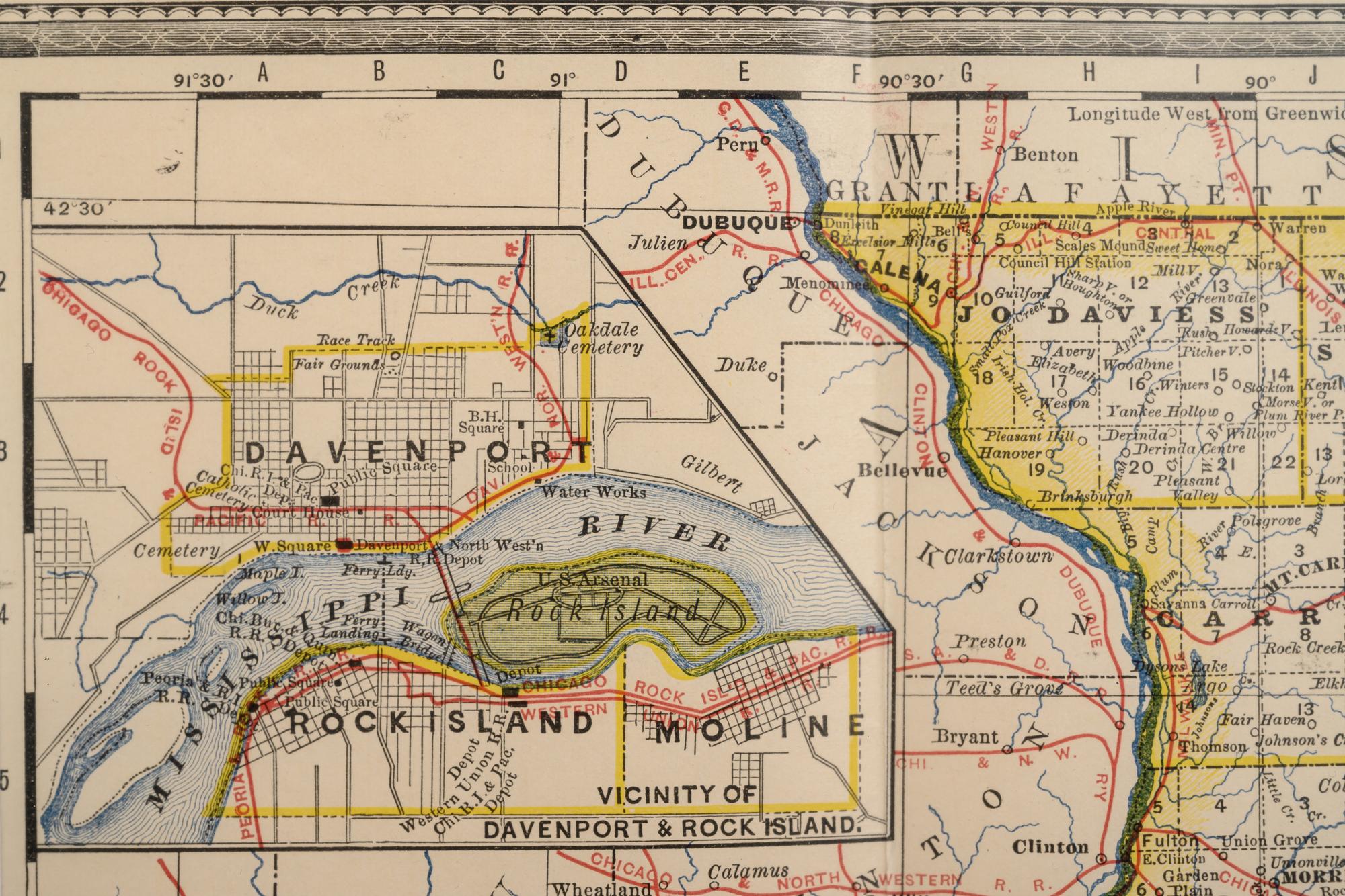 A Group of 11 19th and 20th century maps, comprising: