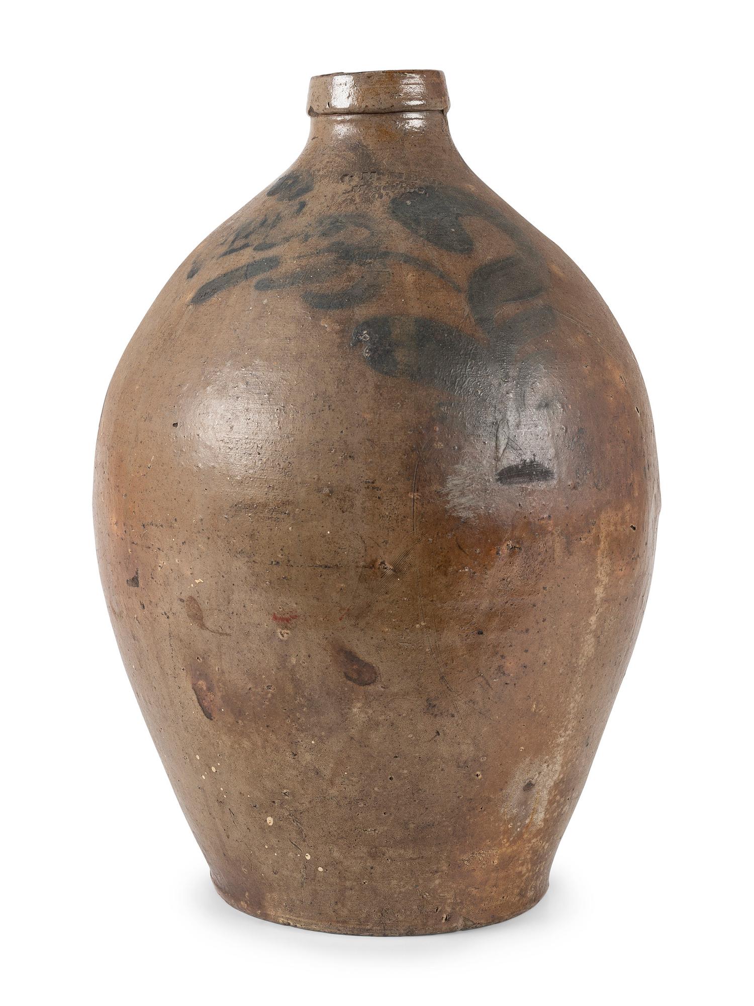 An Ohio Cobalt Decorated Stoneware Jug
