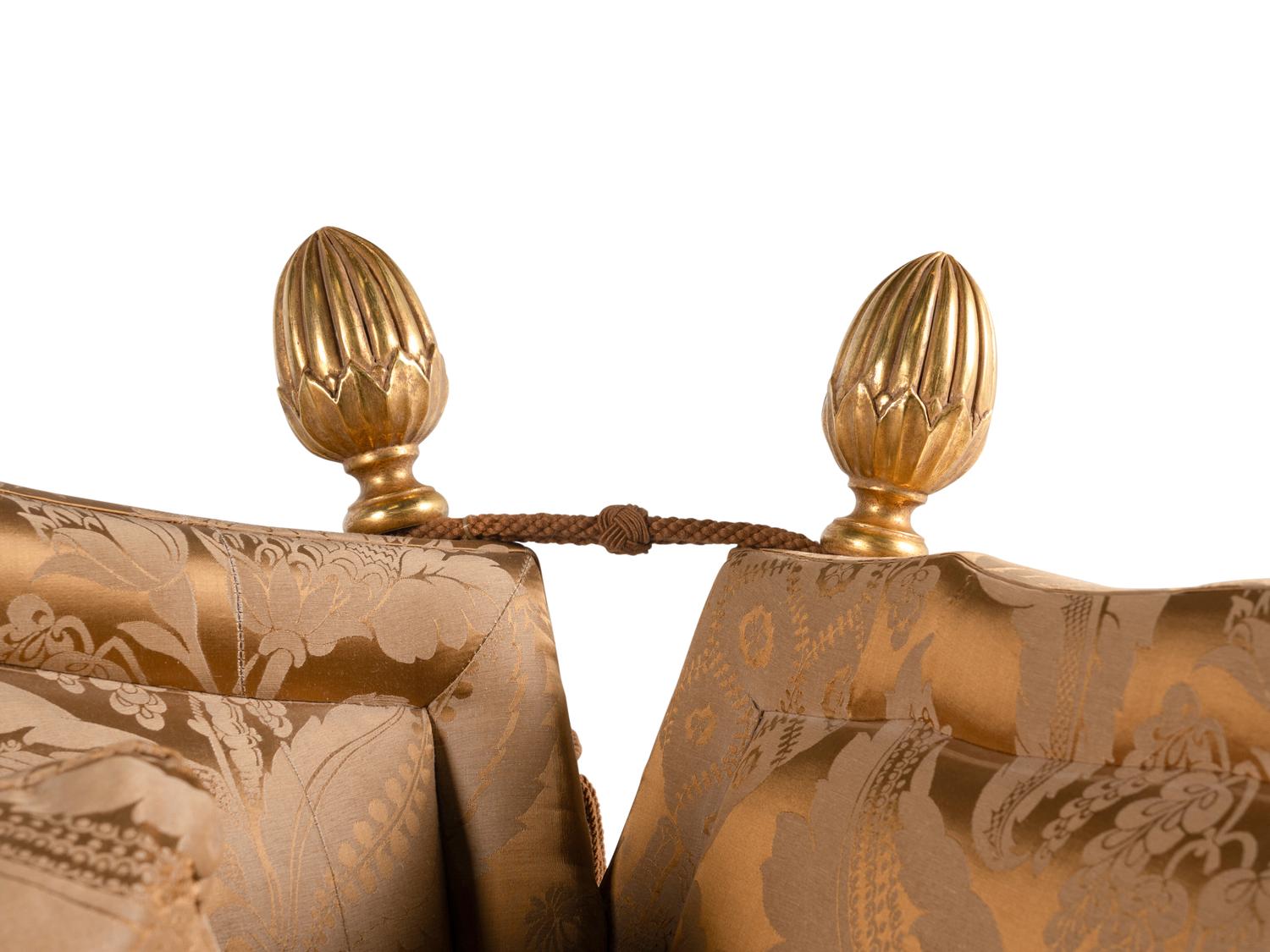 A Damask-Upholstered Knole Sofa