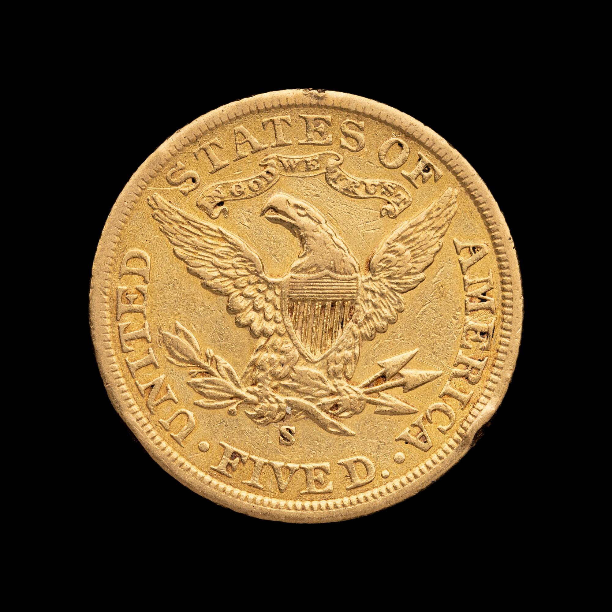 A 1901-S Liberty Head $5 Gold Coin