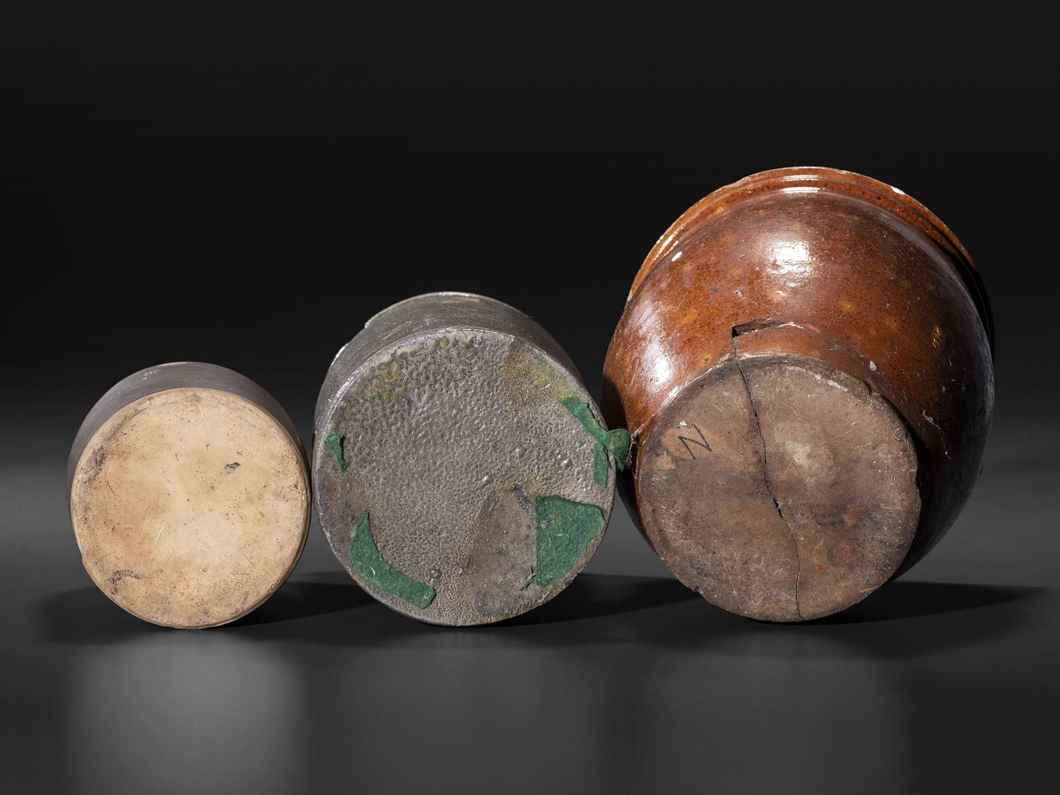 Sixteen Stoneware Vessels