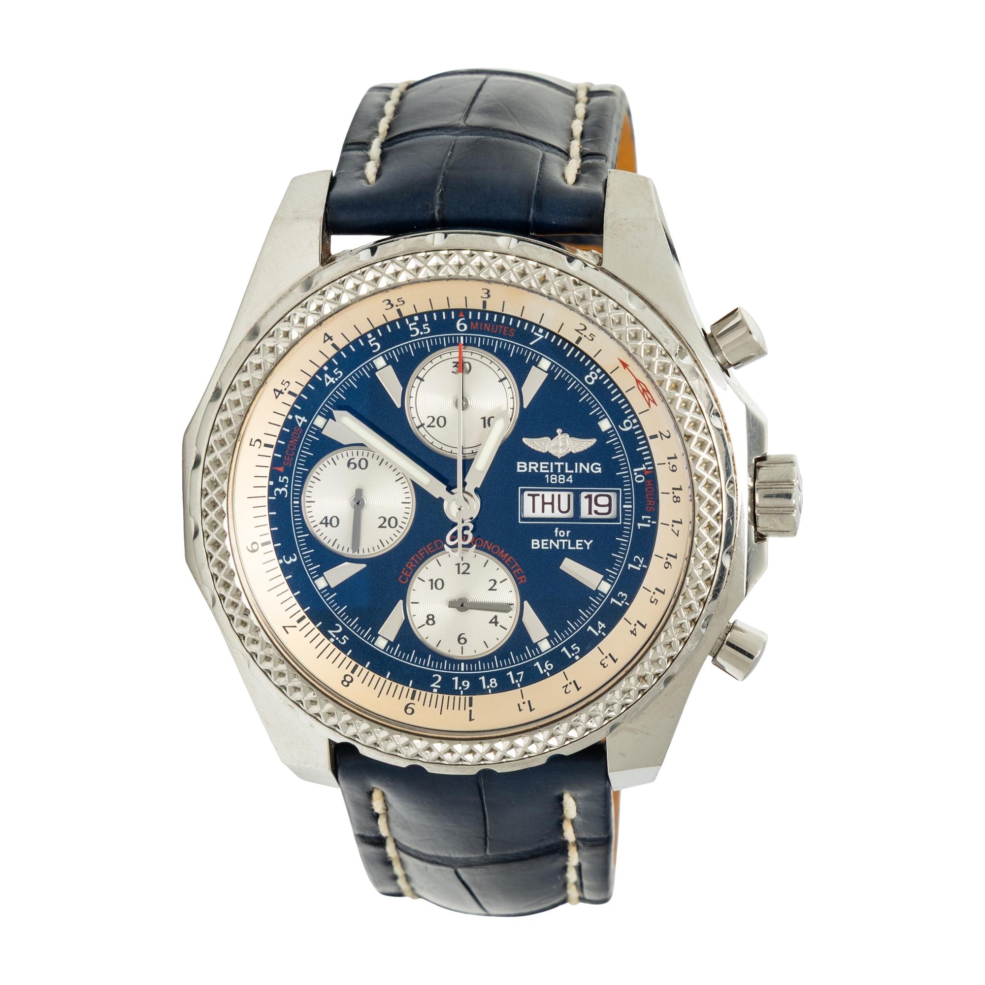 Breitling, Bentley, Ref. A13362, Stainless Steel 'Bentley GT Special Edition' Chronograph Day-Date Watch