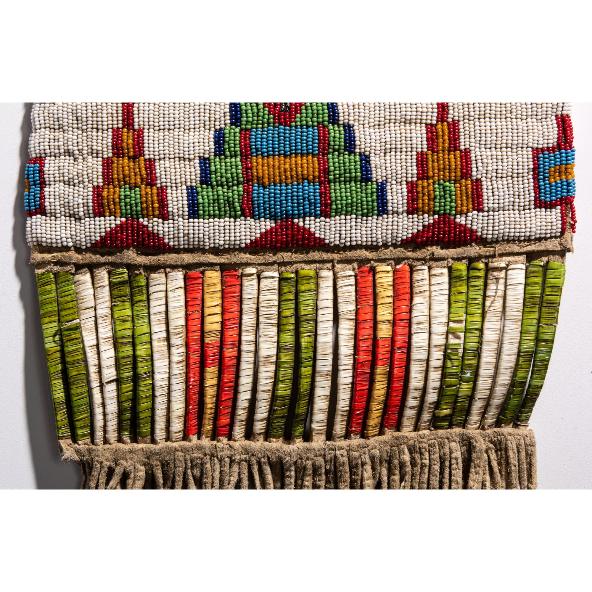 Sioux Beaded Hide Tobacco Bag