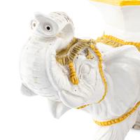 A Pair of Italian Glazed Terracotta Elephant-Form Garden Seats