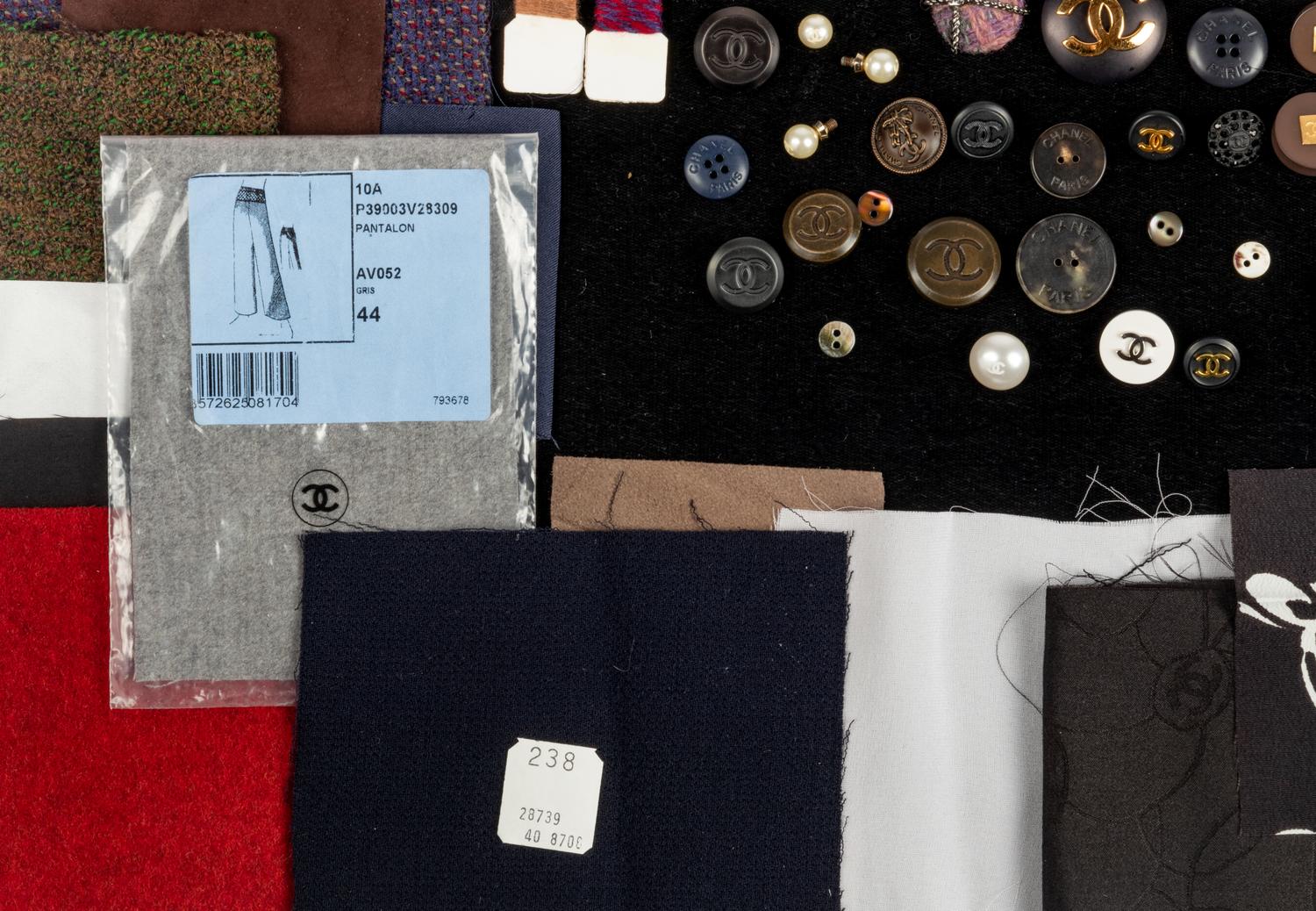 Chanel Buttons & Fabric Swatches, 2000-2010s