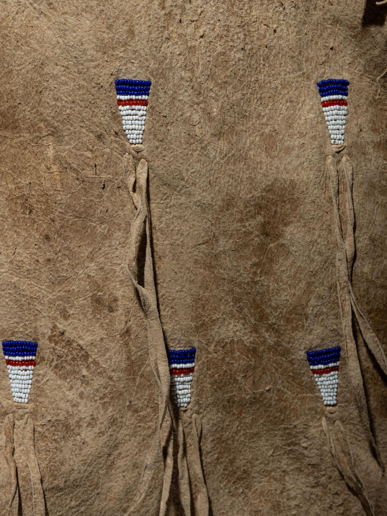 Sioux Girl's Beaded Hide Dress, Leggings, and Moccasins