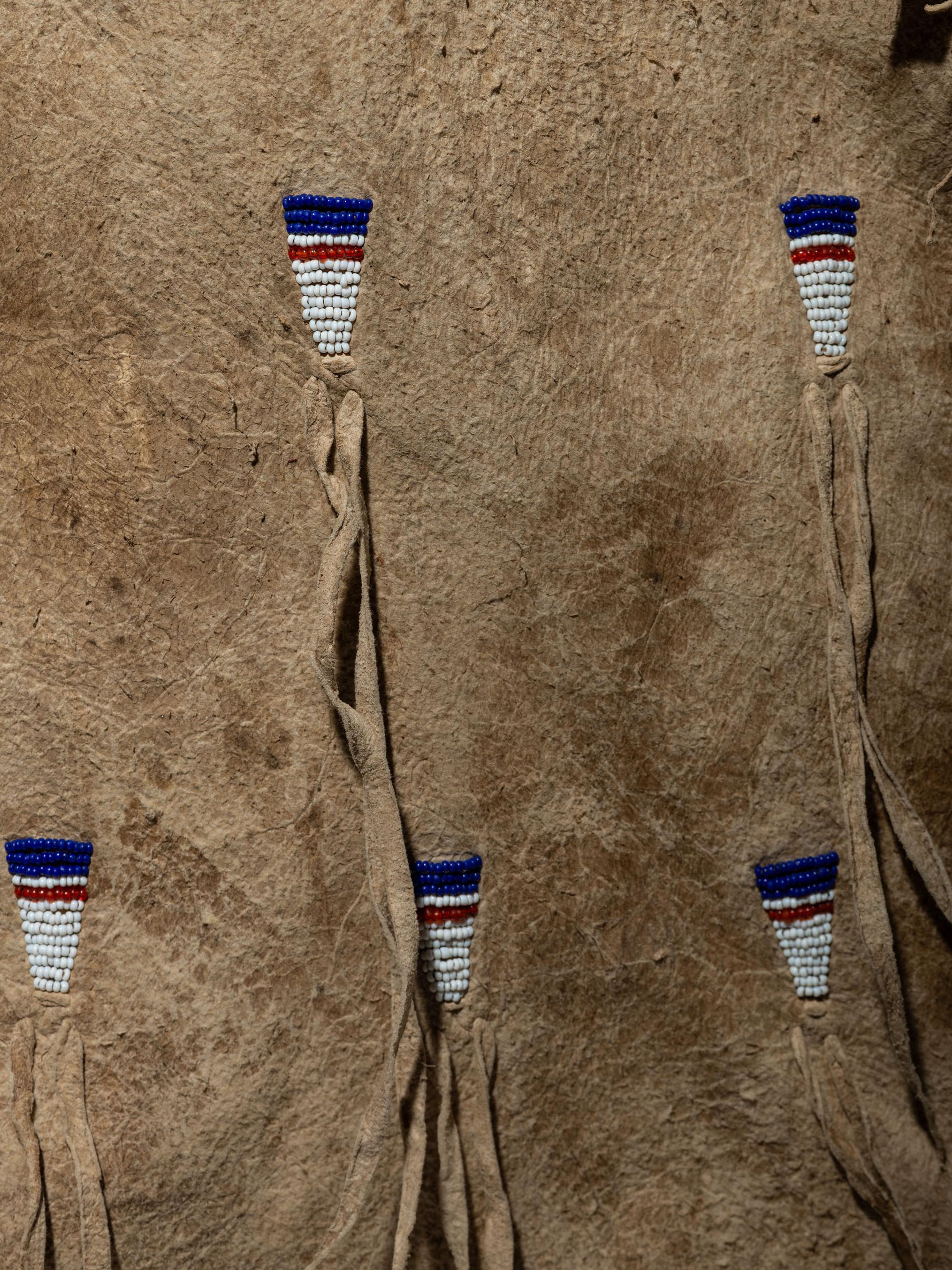 Sioux Girl's Beaded Hide Dress, Leggings, and Moccasins