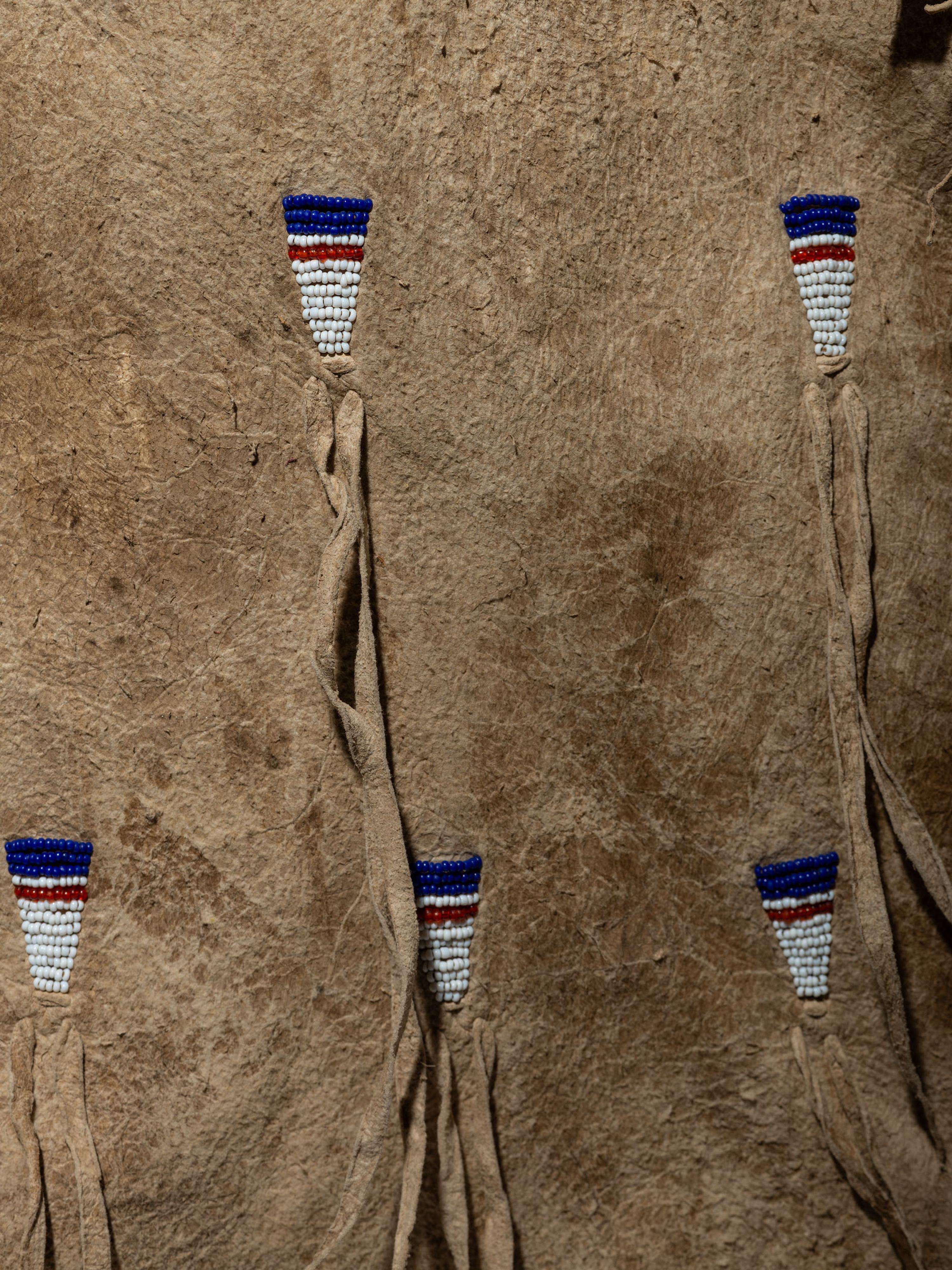 Sioux Girl's Beaded Hide Dress, Leggings, and Moccasins