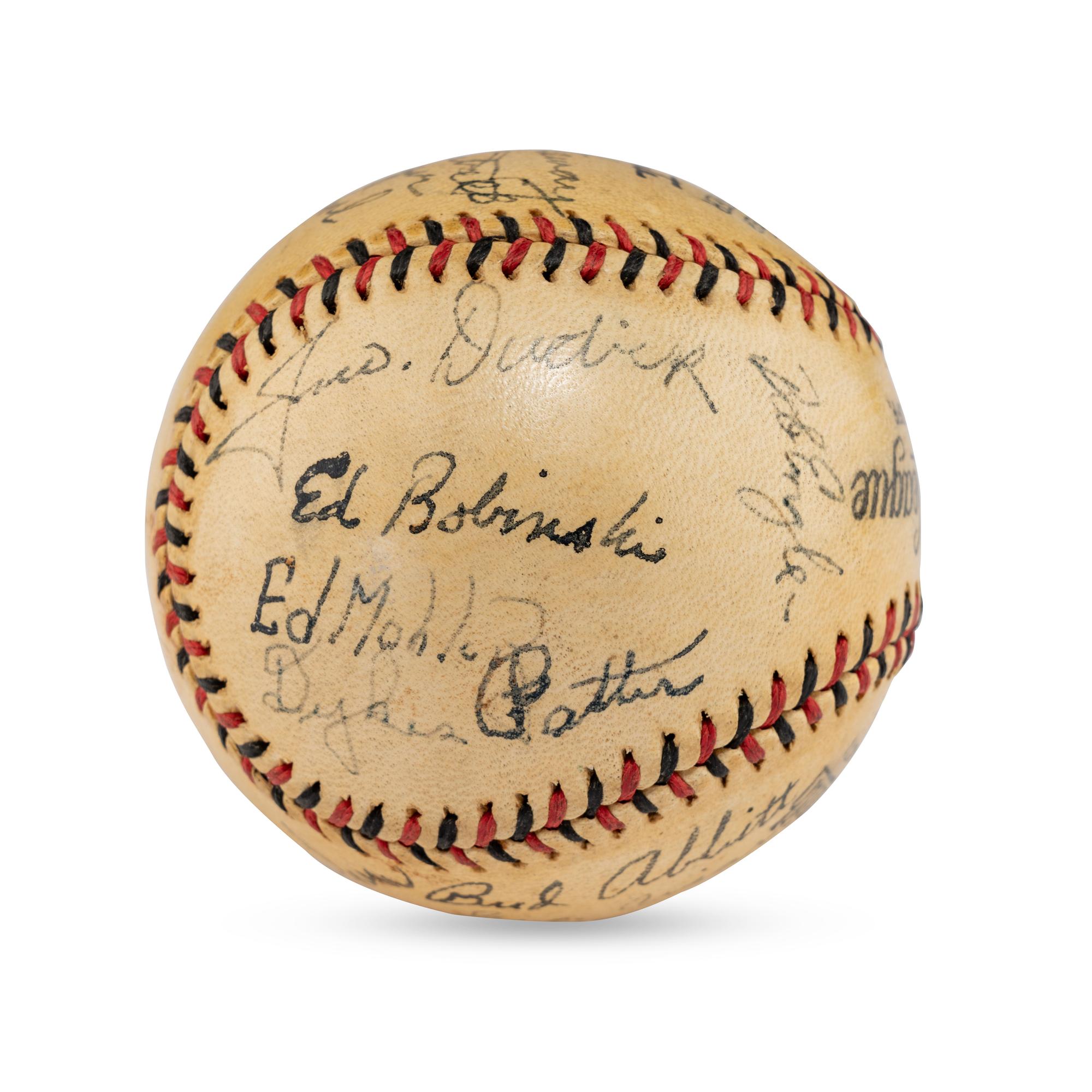 A 1939 Dayton Wings Team Signed Autograph Baseball