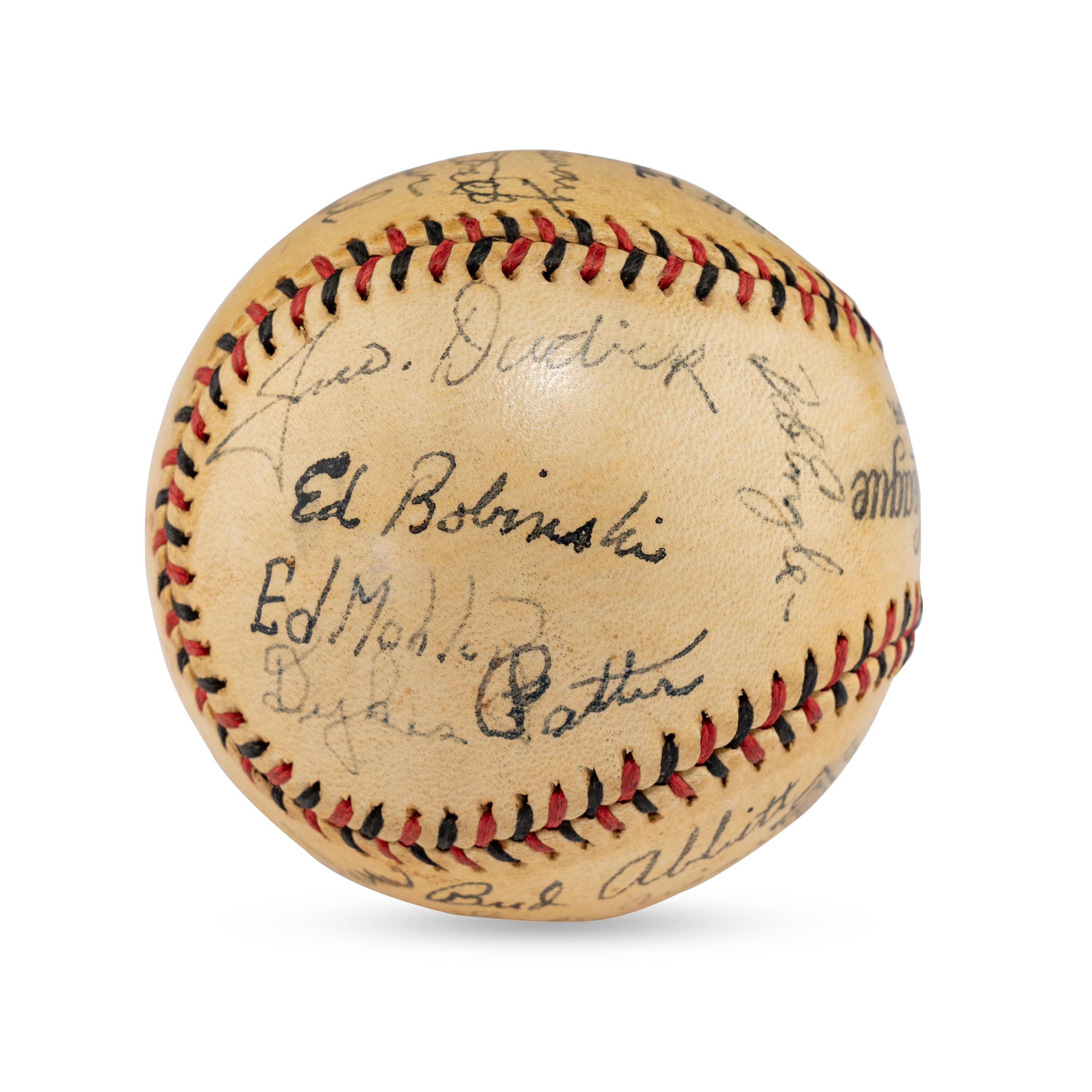 A 1939 Dayton Wings Team Signed Autograph Baseball