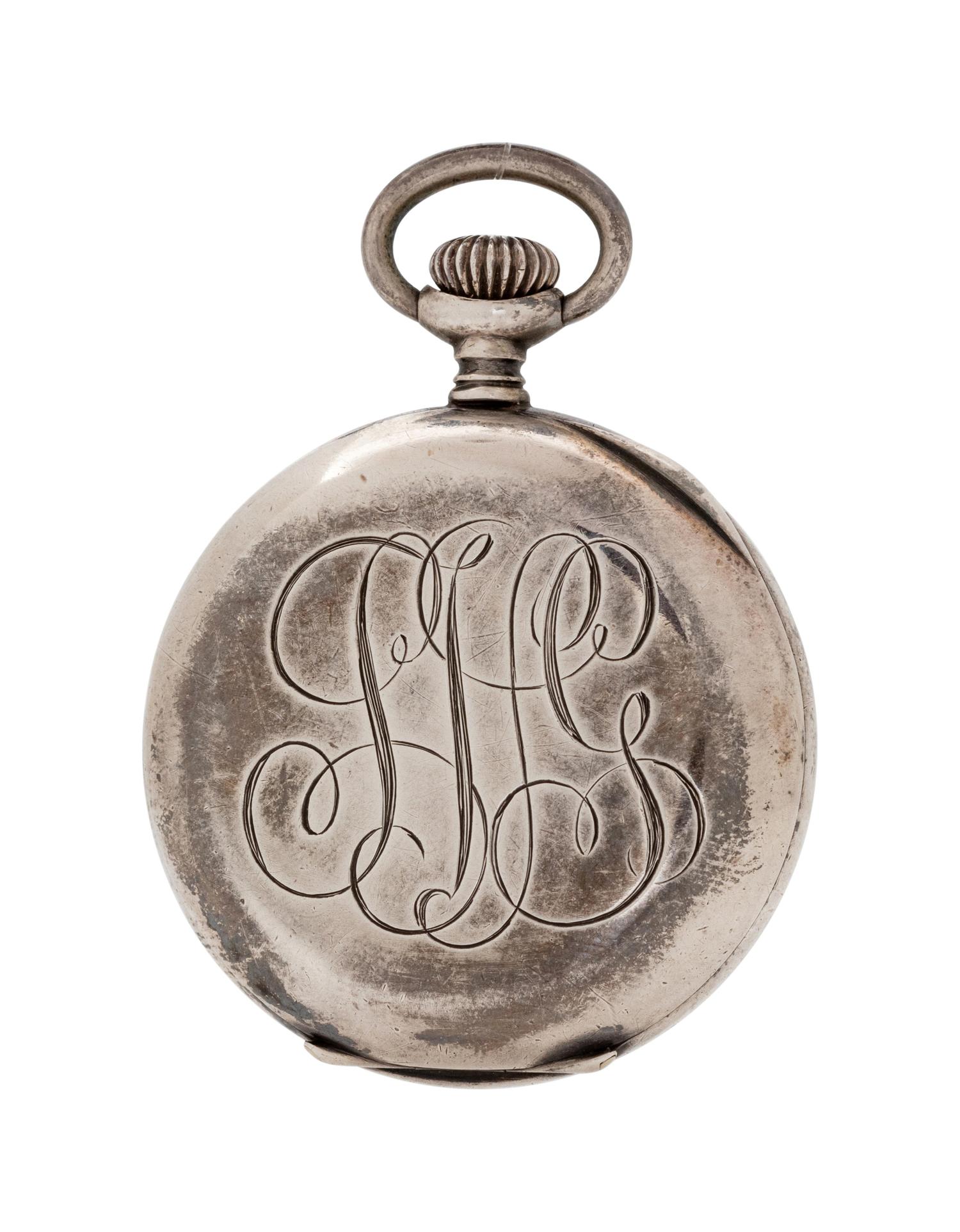 A Sterling Silver Open Face Pendant Watch, Spaulding & Co.,
